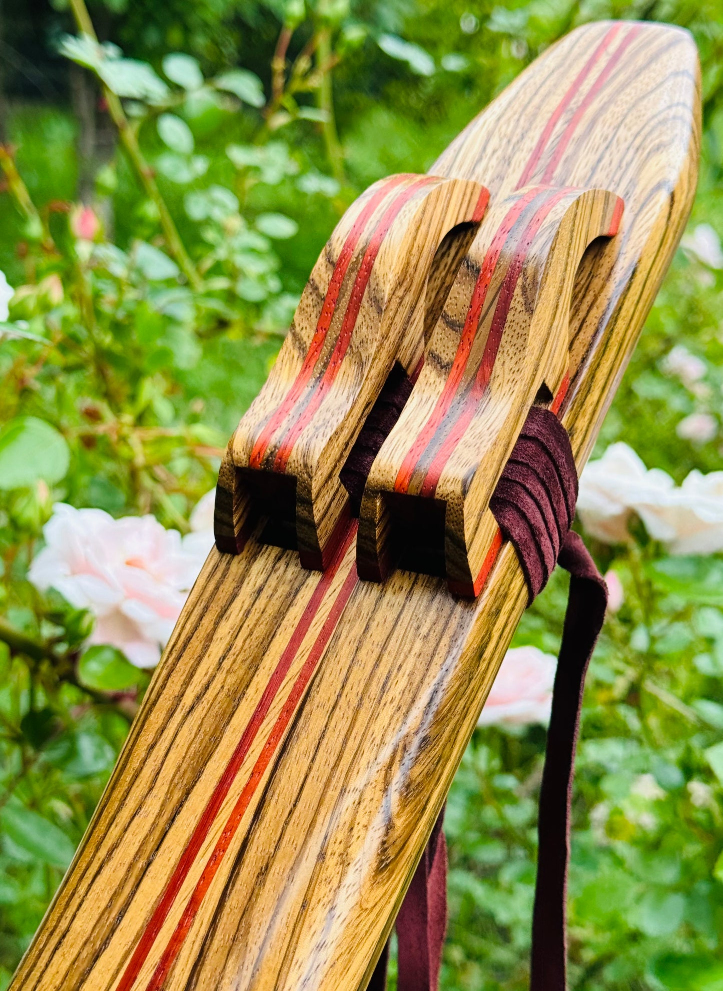 Native Americans double flute Zebra wood F# 432Hz