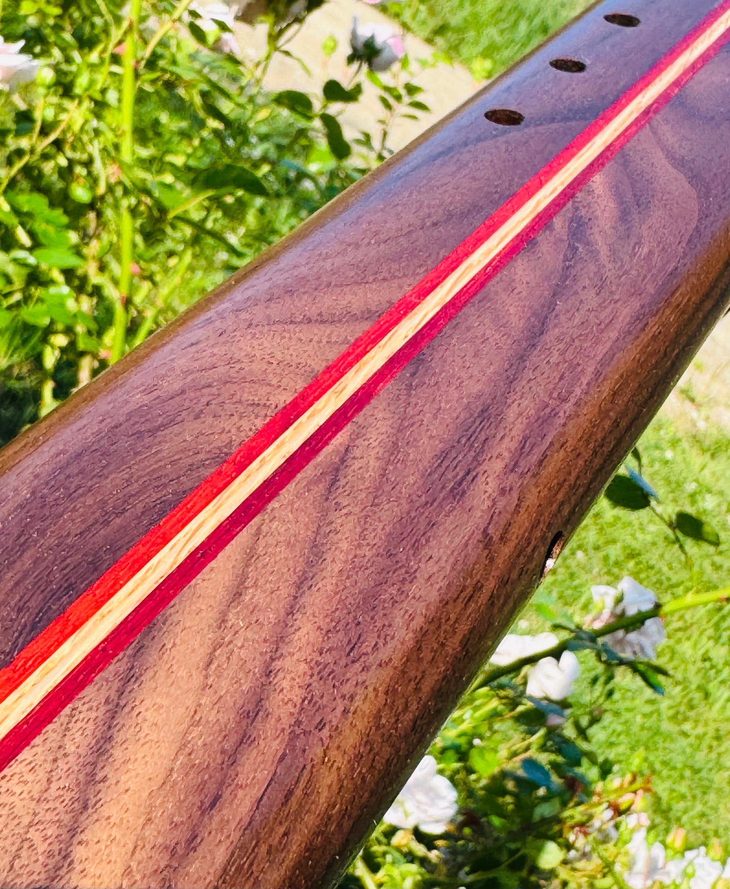 Native Americans double flute Walnut F# 440Hz
