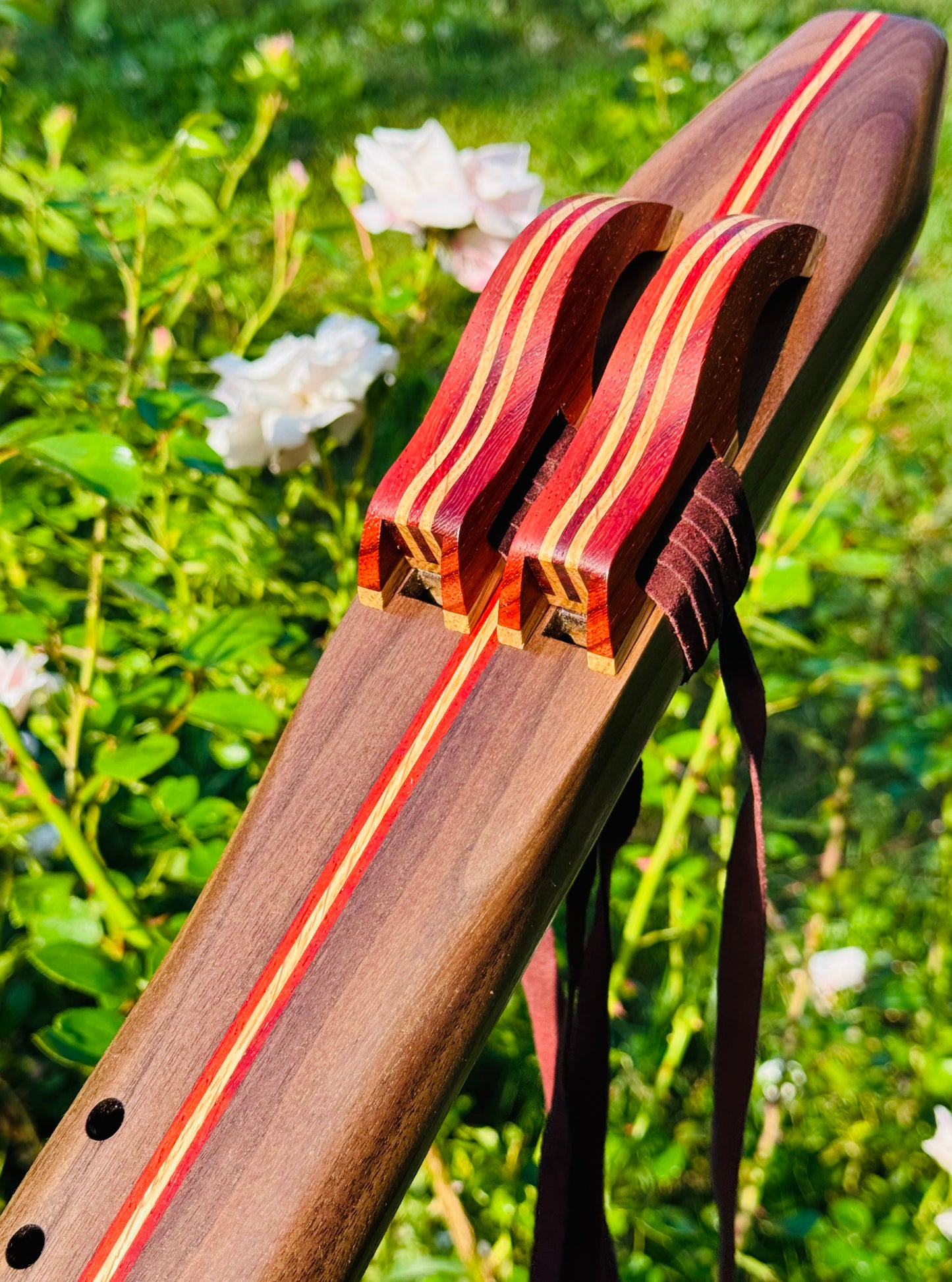 Native Americans double flute Walnut F# 440Hz