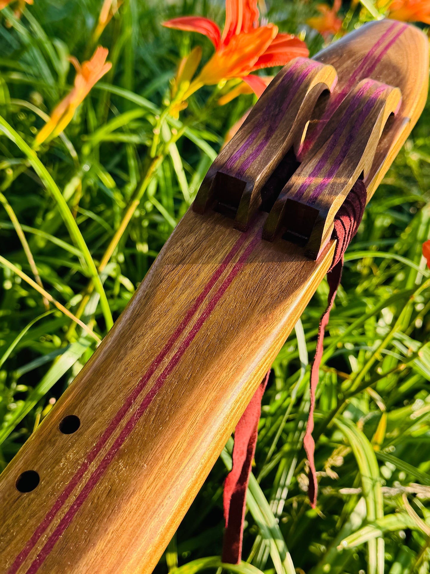 Native Americans double flute Ironwood F# 440Hz