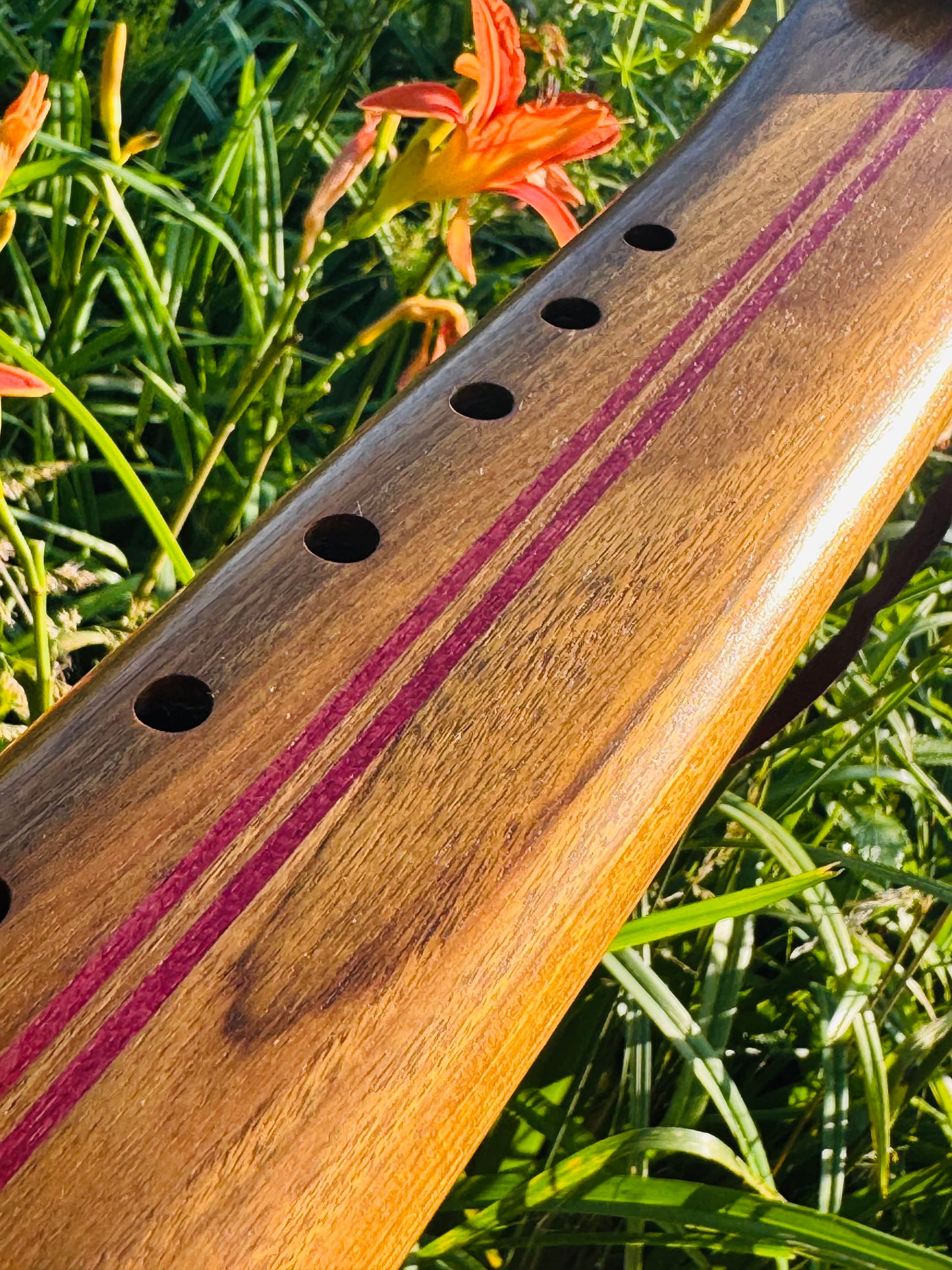 Native Americans double flute Ironwood F# 440Hz