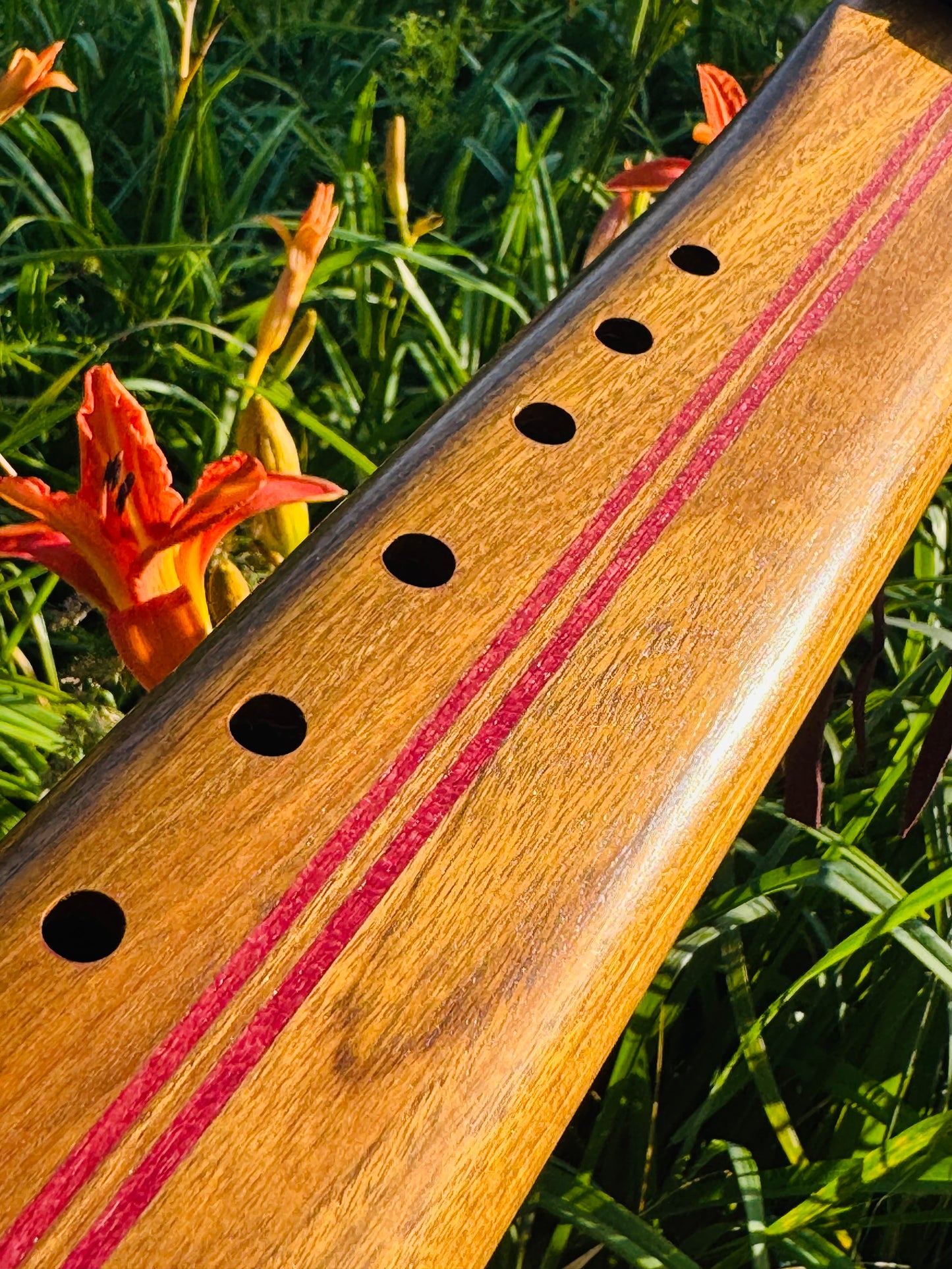 Native Americans double flute Ironwood F# 440Hz