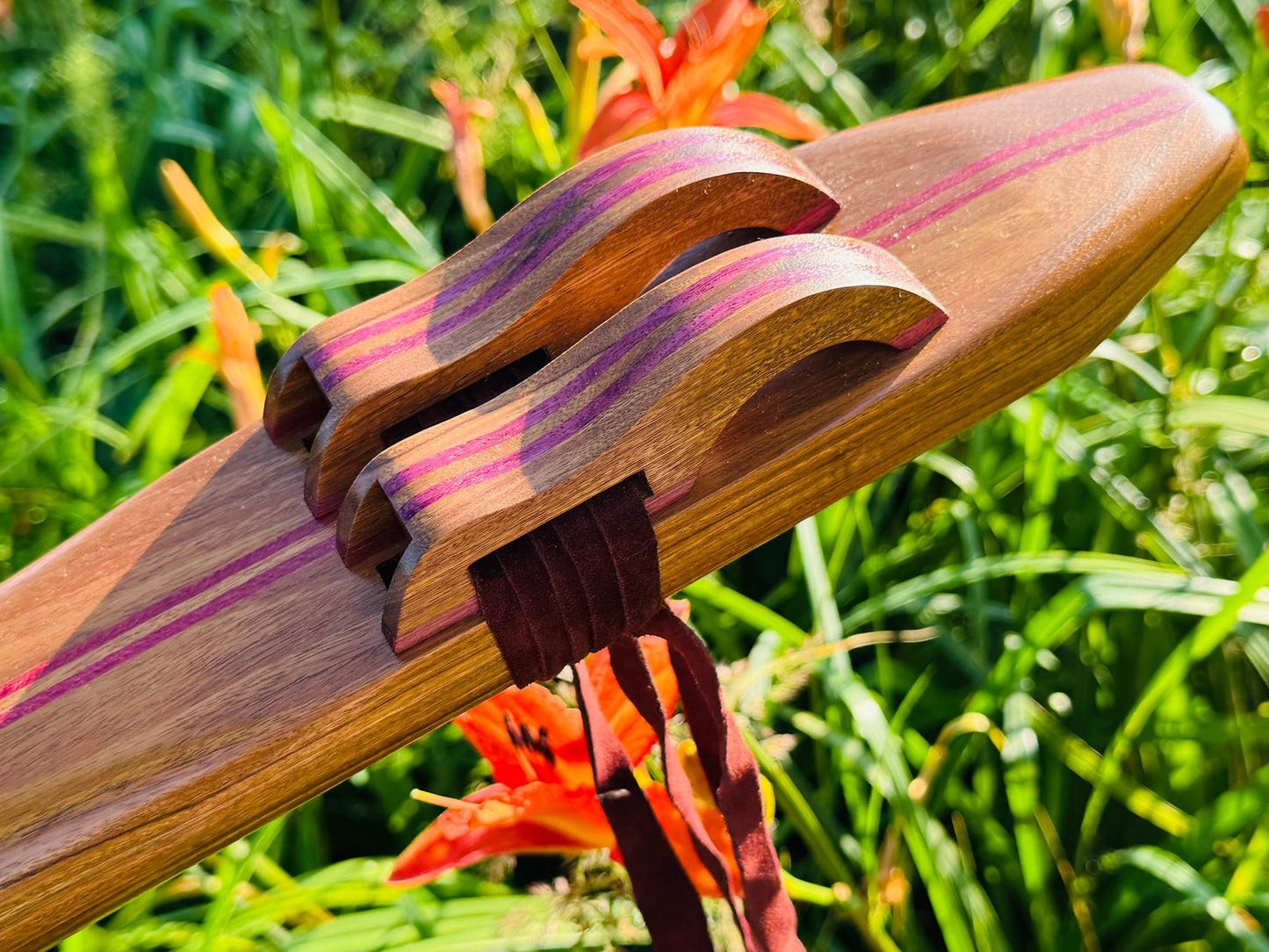 Native Americans double flute Ironwood F# 440Hz