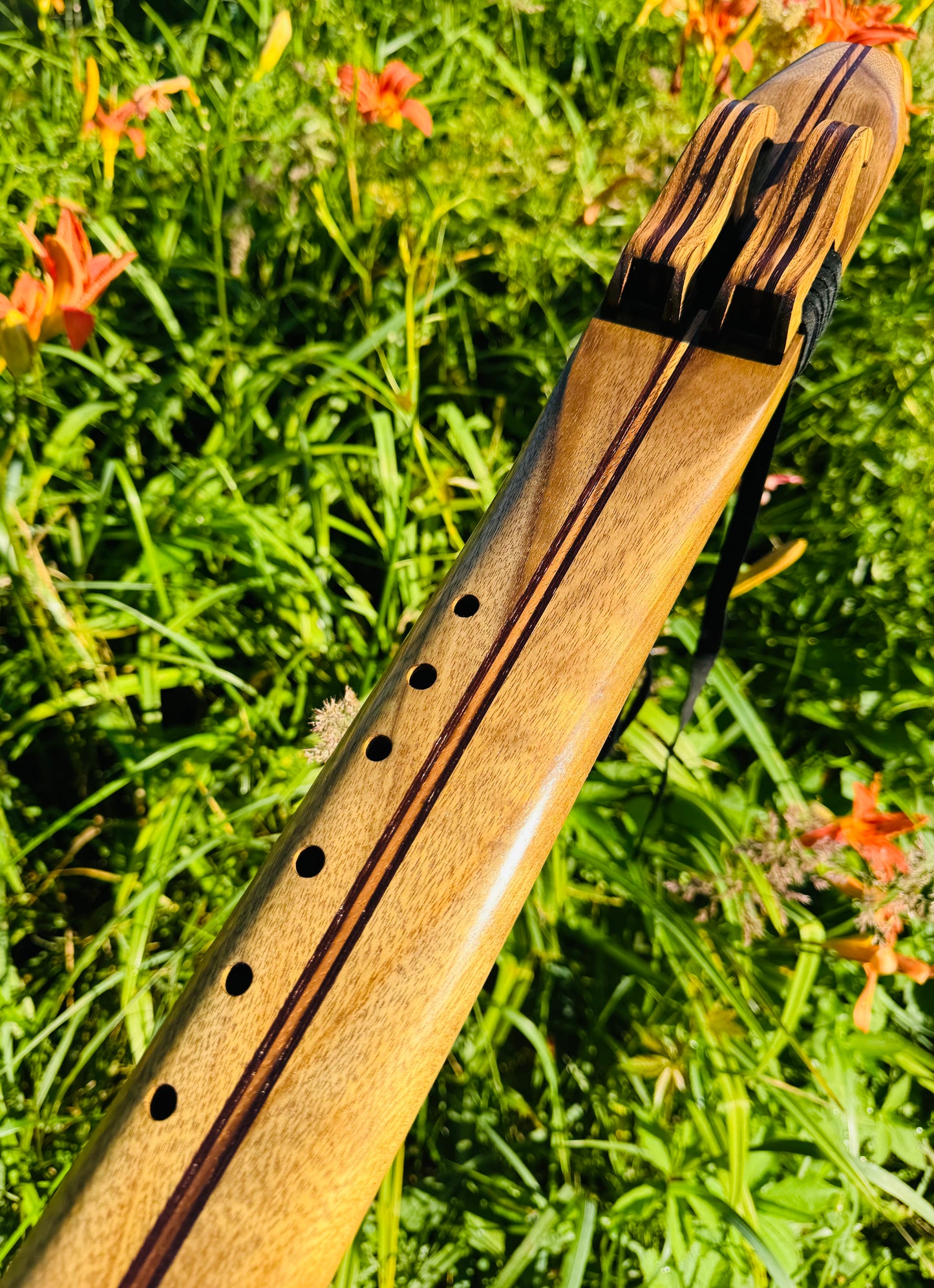 Native Americans double flute Amazakoue F# 432Hz