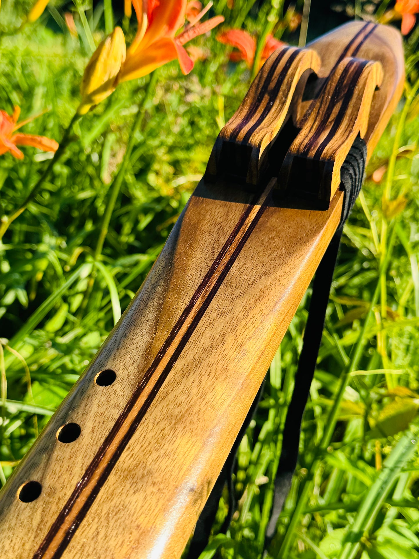Native Americans double flute Amazakoue F# 432Hz