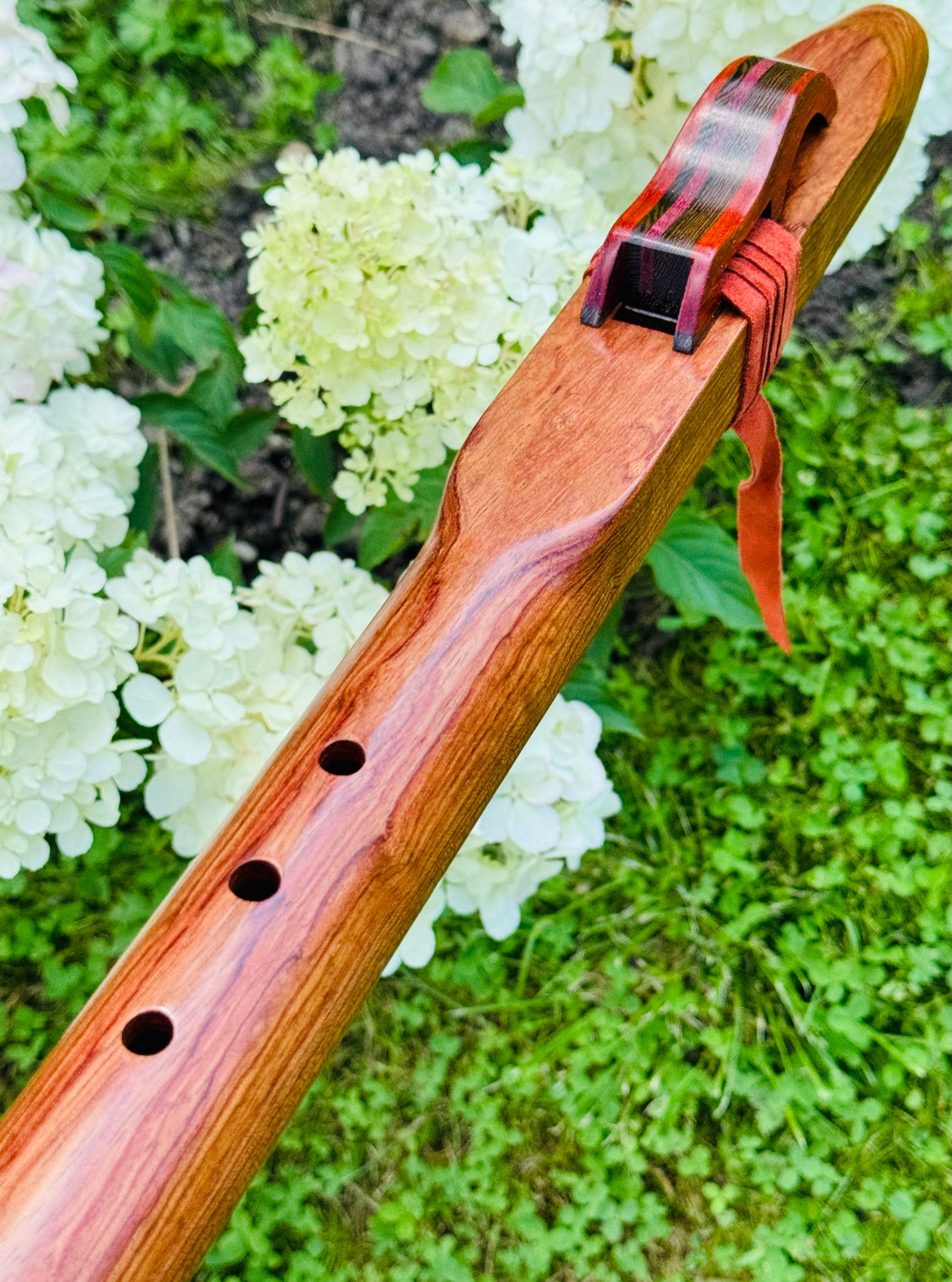 Native Americans bass flute Bubinga C 432Hz