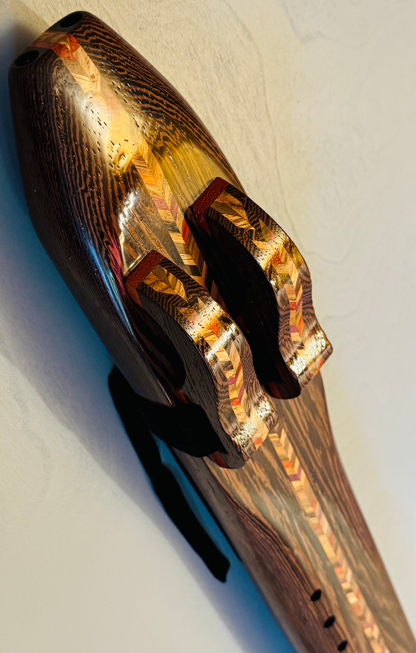 Native Americans double bass flute Wenge D 440Hz