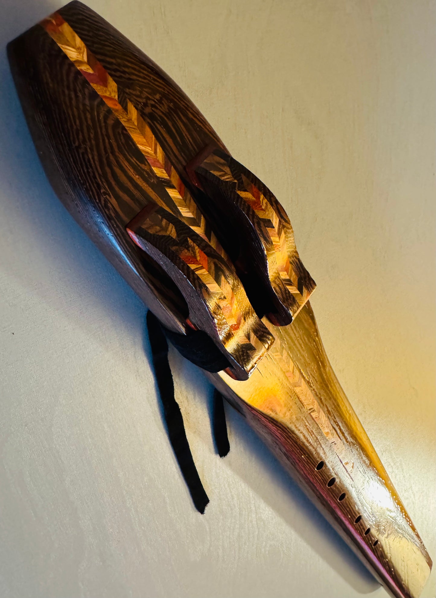 Native Americans double bass flute Wenge D 440Hz