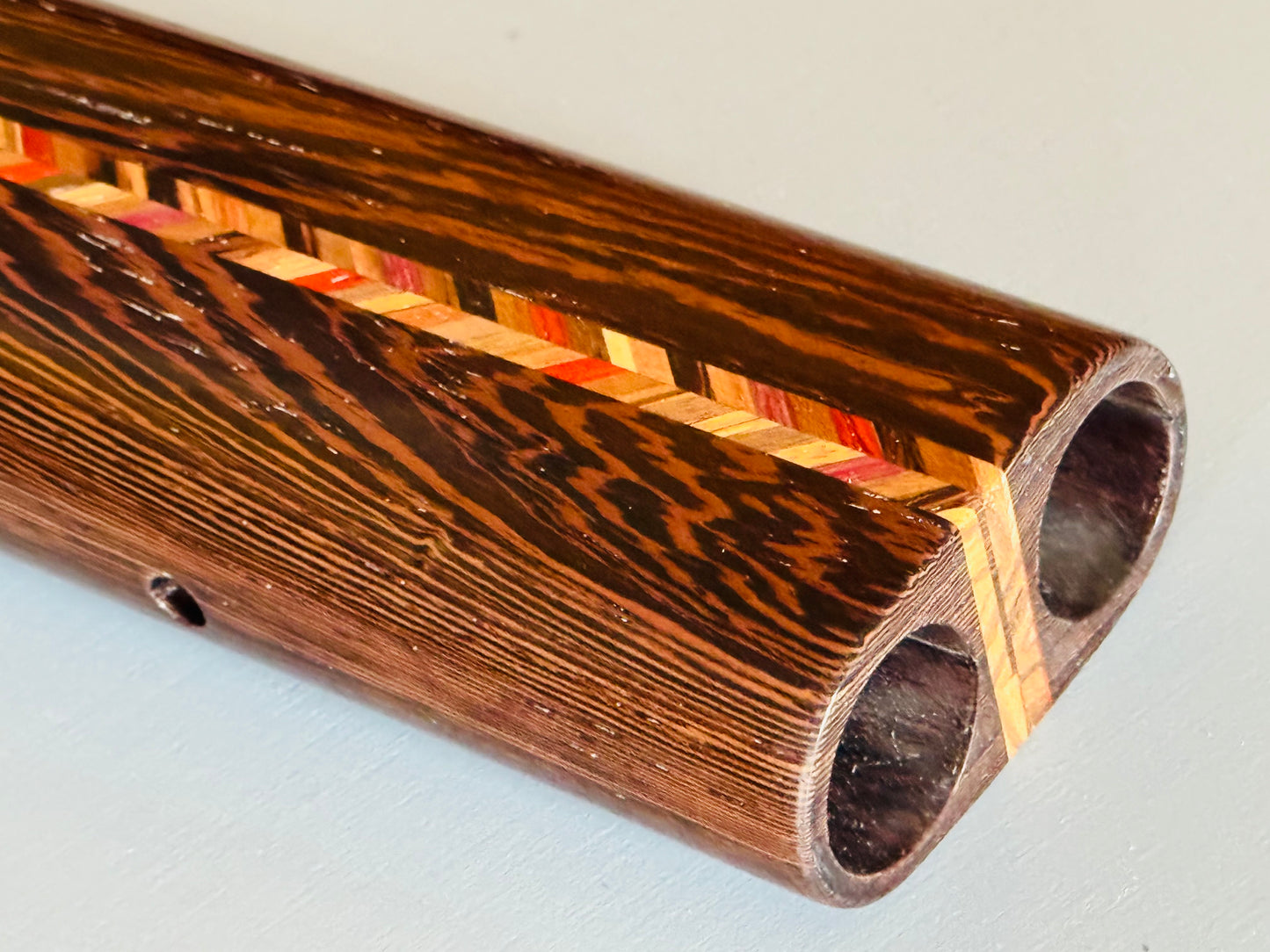 Native Americans double bass flute Wenge D 440Hz