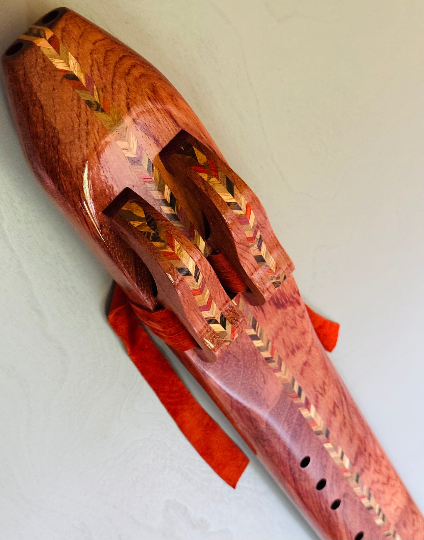 Native Americans double bass flute Bubinga D 440Hz