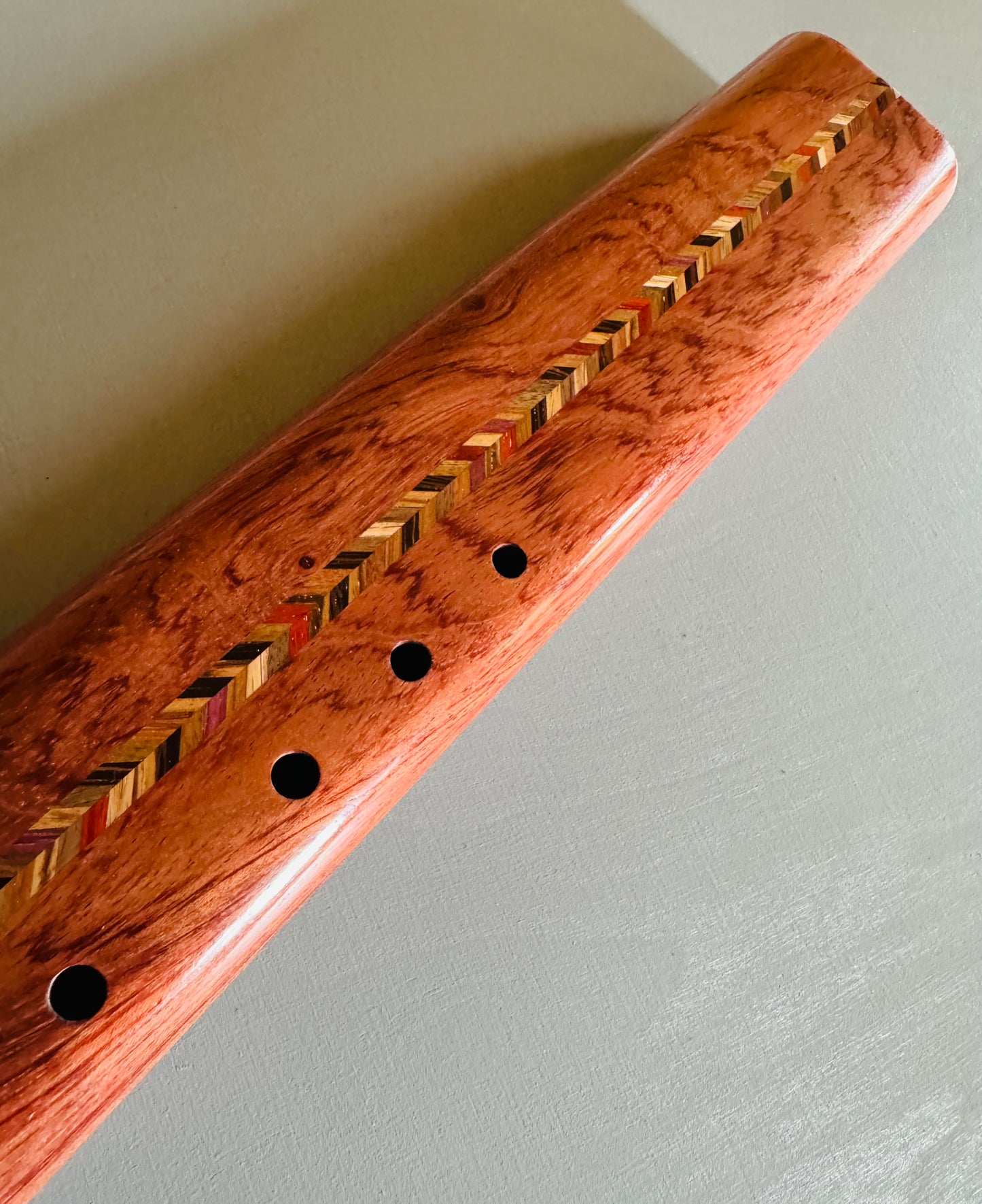 Native Americans double bass flute Bubinga D 440Hz