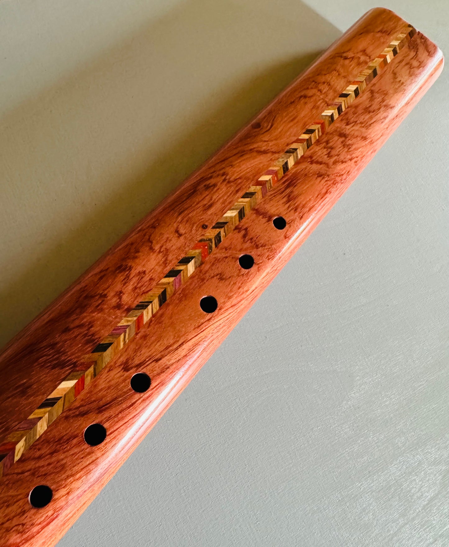 Native Americans double bass flute Bubinga D 440Hz