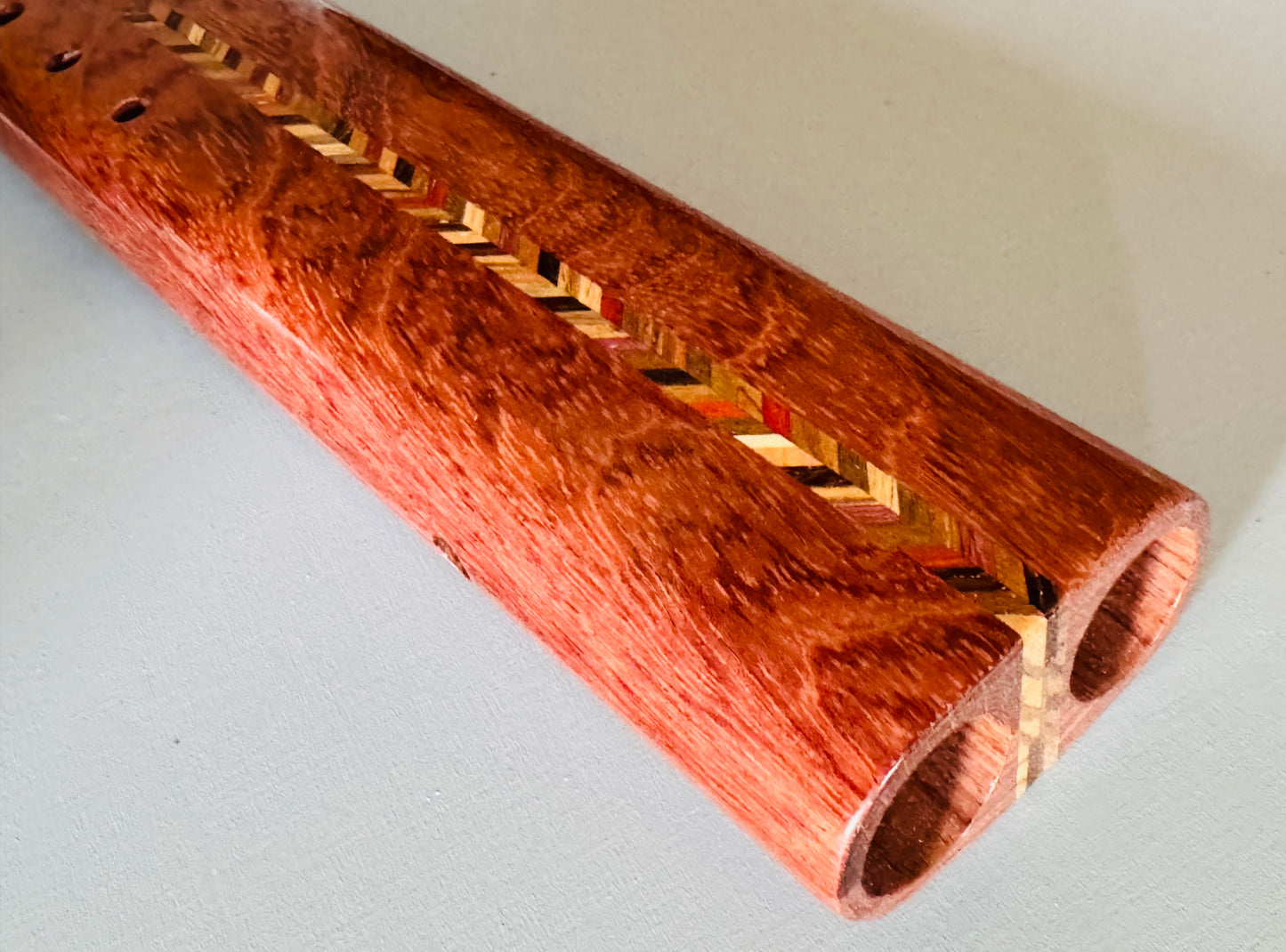 Native Americans double bass flute Bubinga D 440Hz