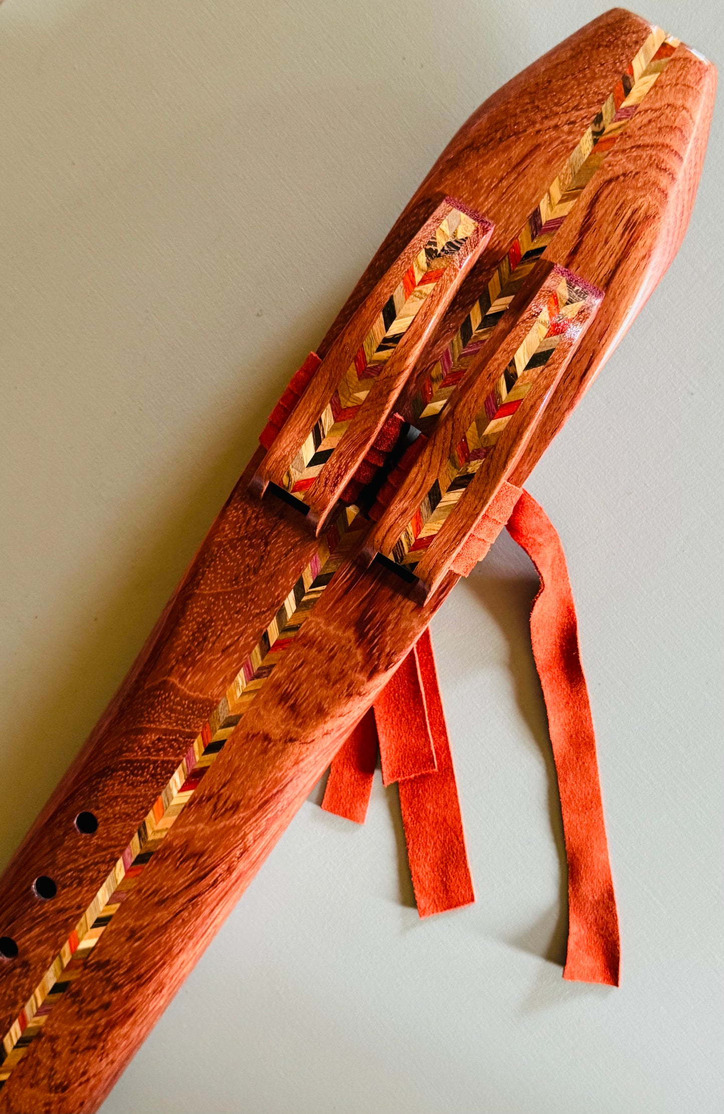 Native Americans double bass flute Bubinga D 440Hz