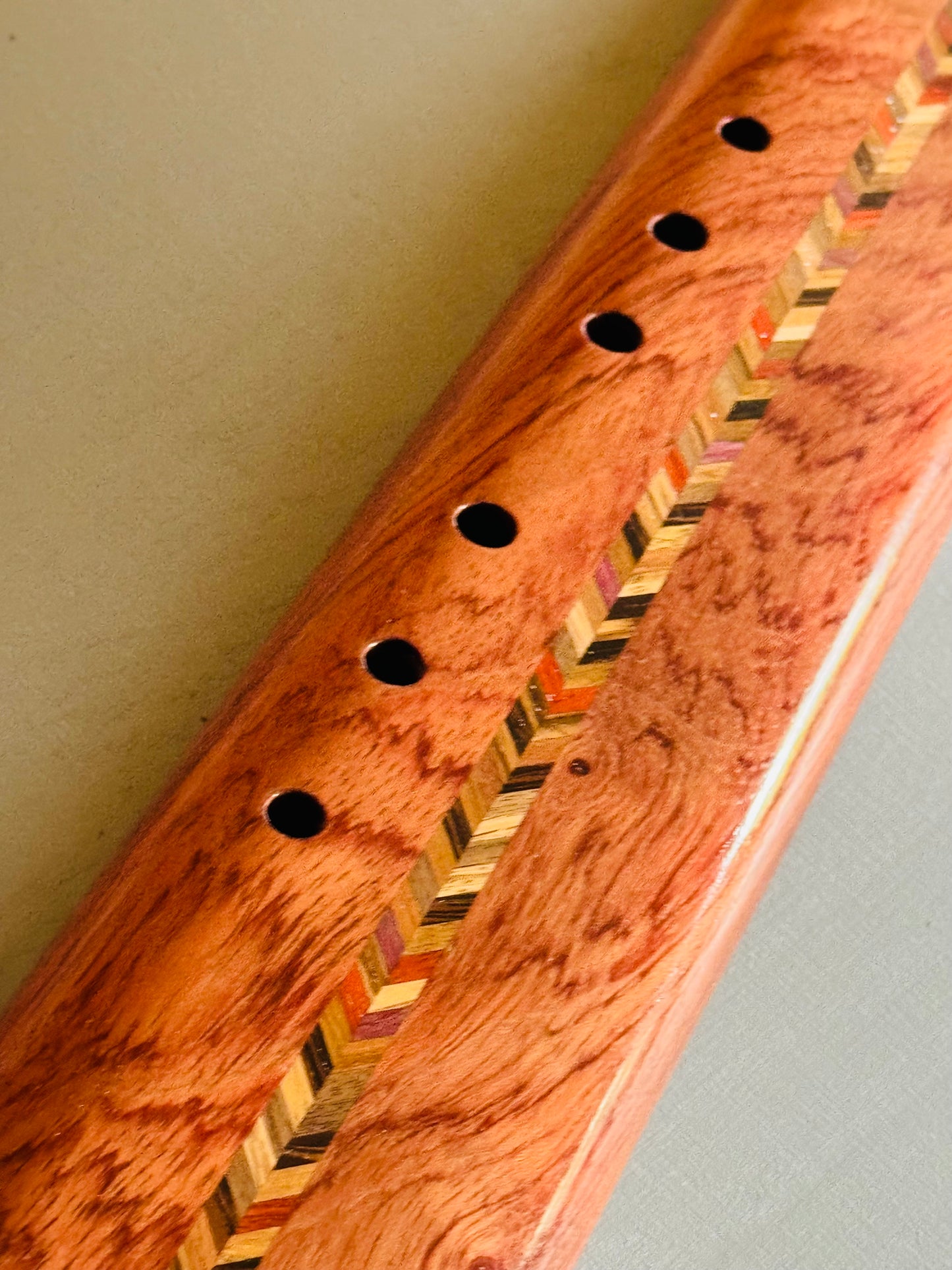 Native Americans double bass flute Bubinga D 440Hz