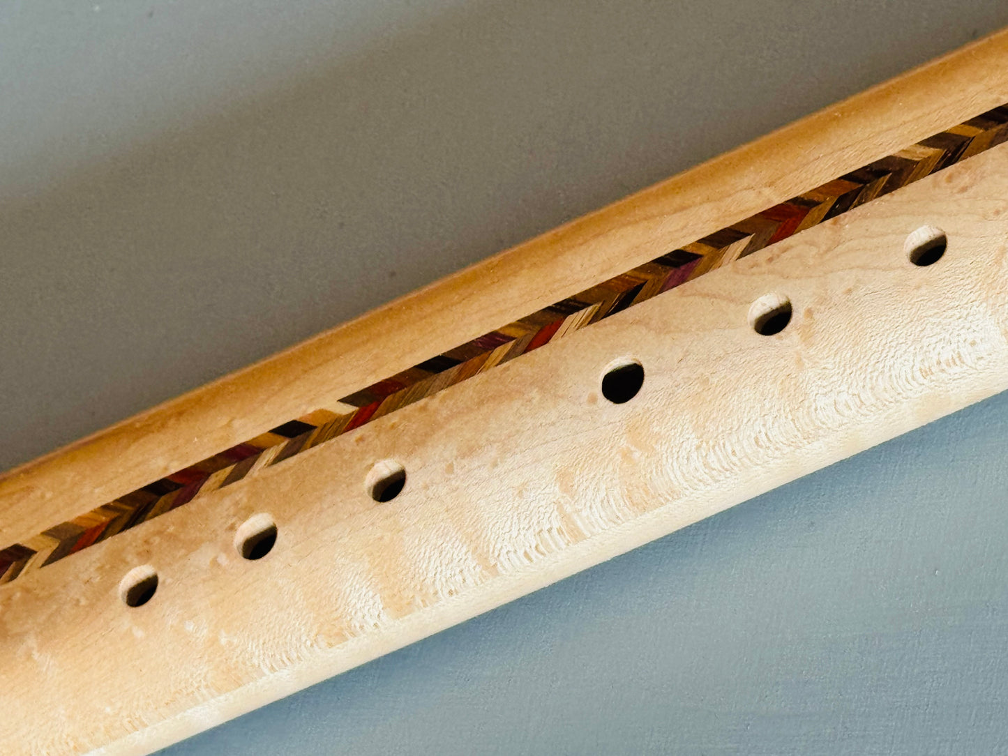 Native Americans double bass flute Birdeyes maple E 440Hz