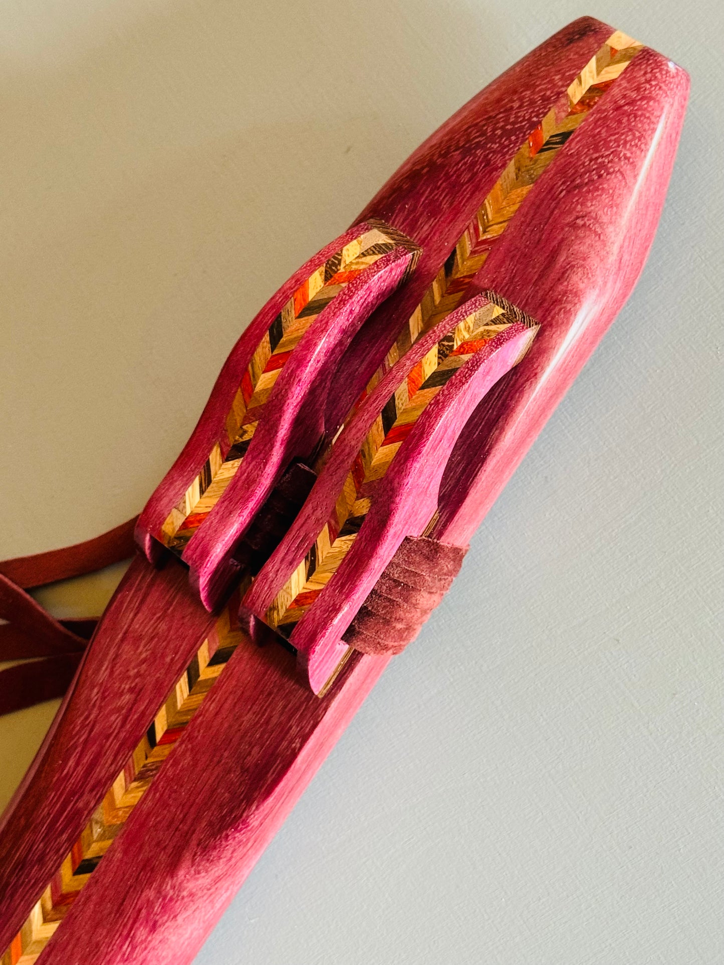 Native Americans double bass flute Purple heart E 440Hz