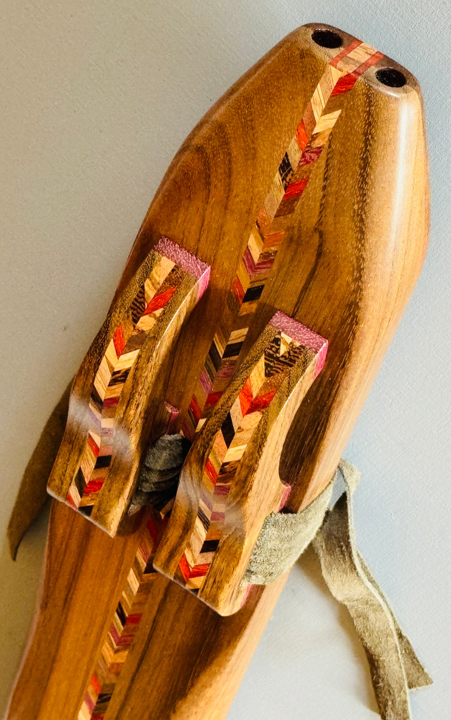 Native Americans double bass flute Amazakoue D 432Hz