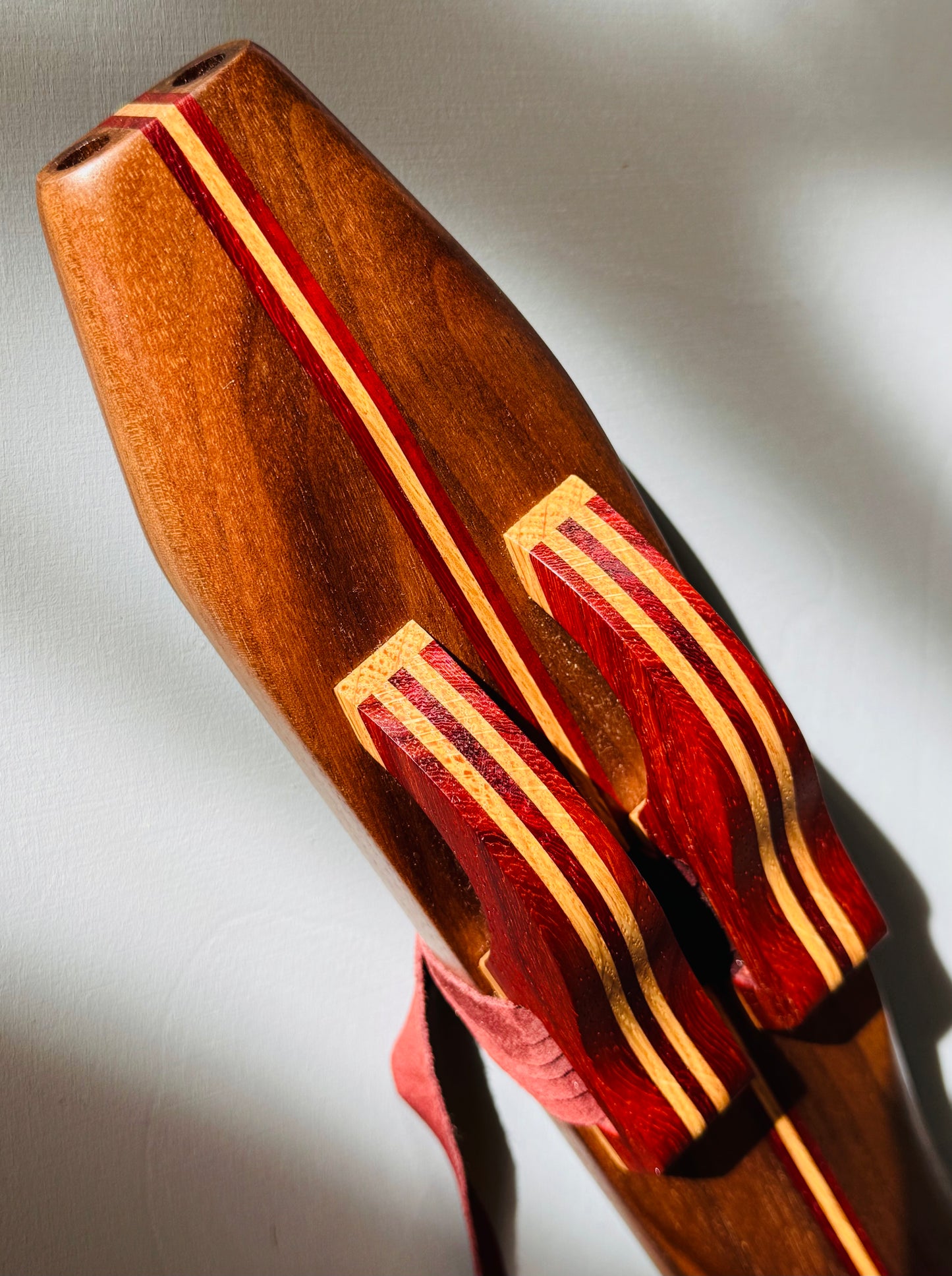 Native Americans double flute Walnut F# 440Hz