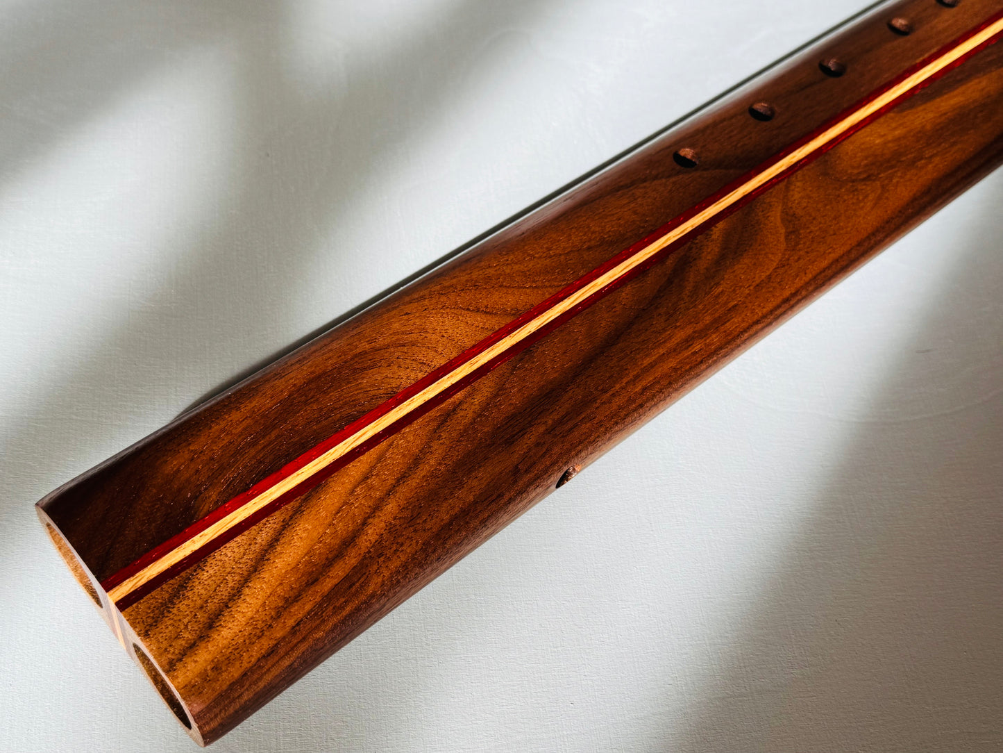 Native Americans double flute Walnut F# 440Hz