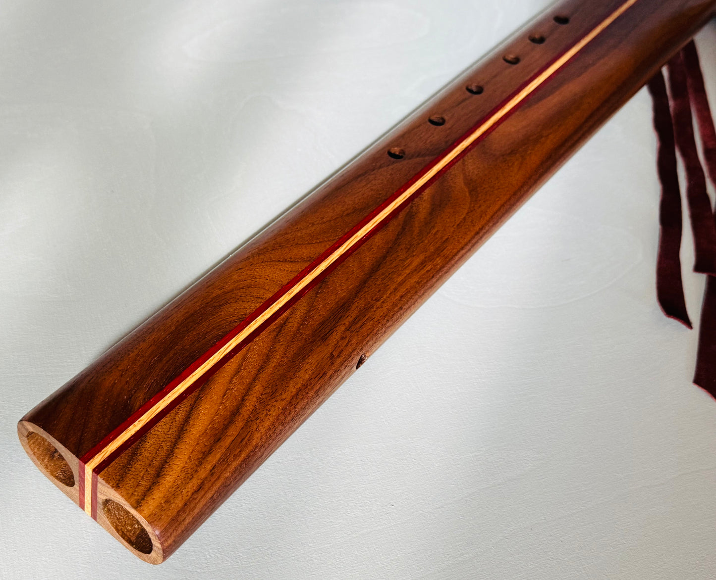 Native Americans double flute Walnut F# 440Hz
