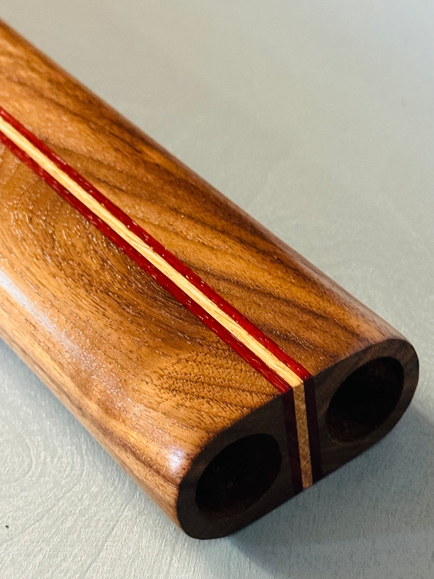 Native Americans double flute Walnut F# 440Hz