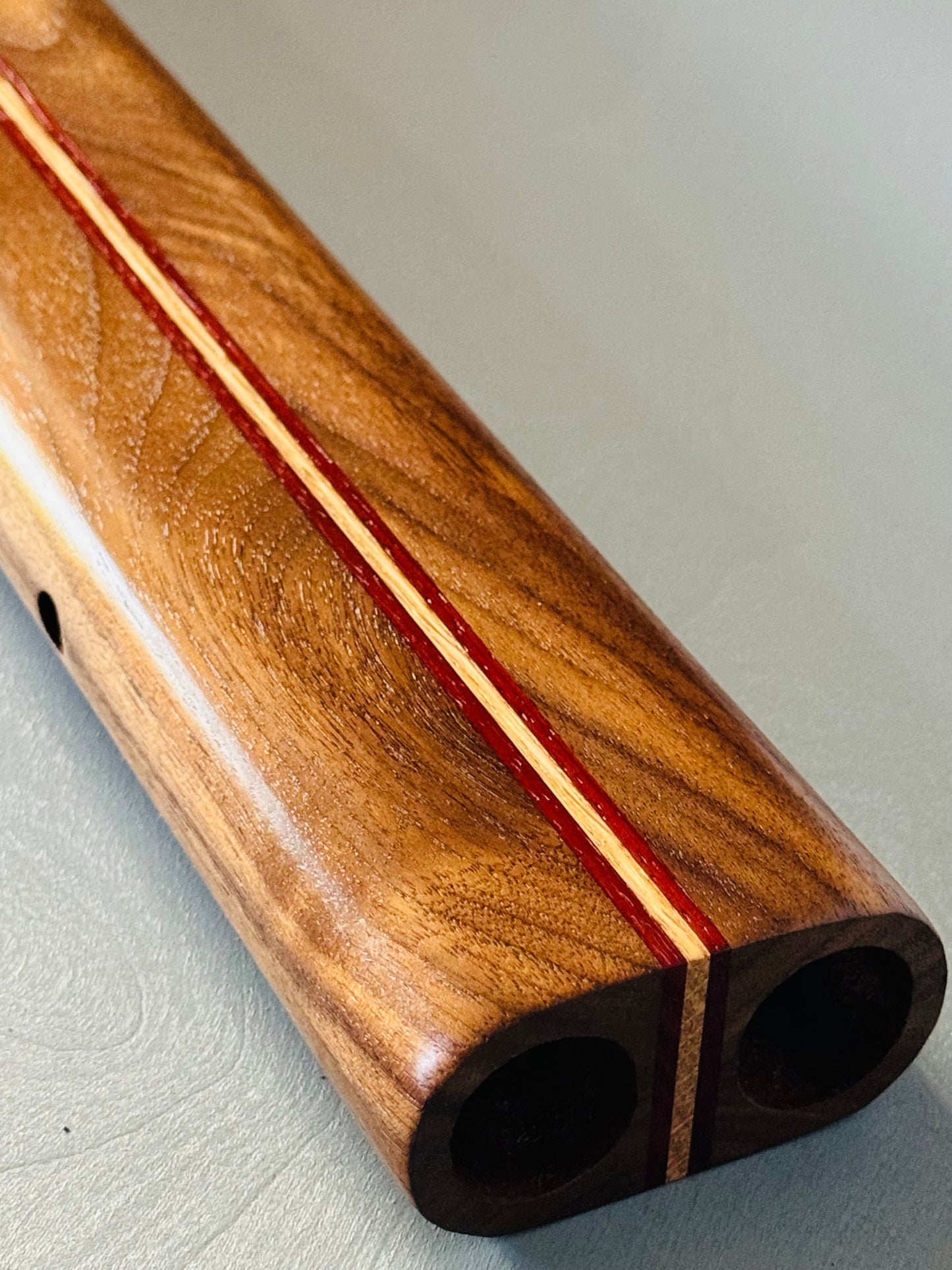 Native Americans double flute Walnut F# 440Hz