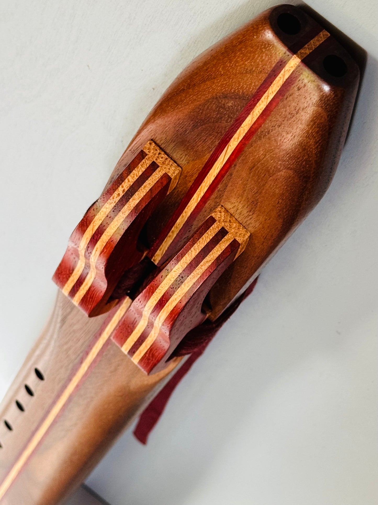 Native Americans double flute Walnut F# 440Hz
