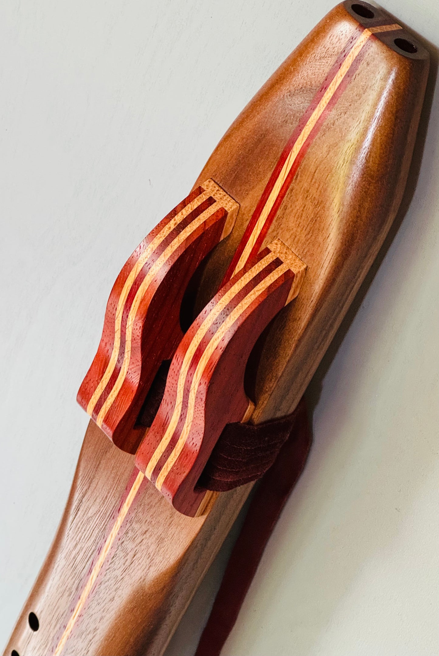 Native Americans double flute Walnut F# 440Hz