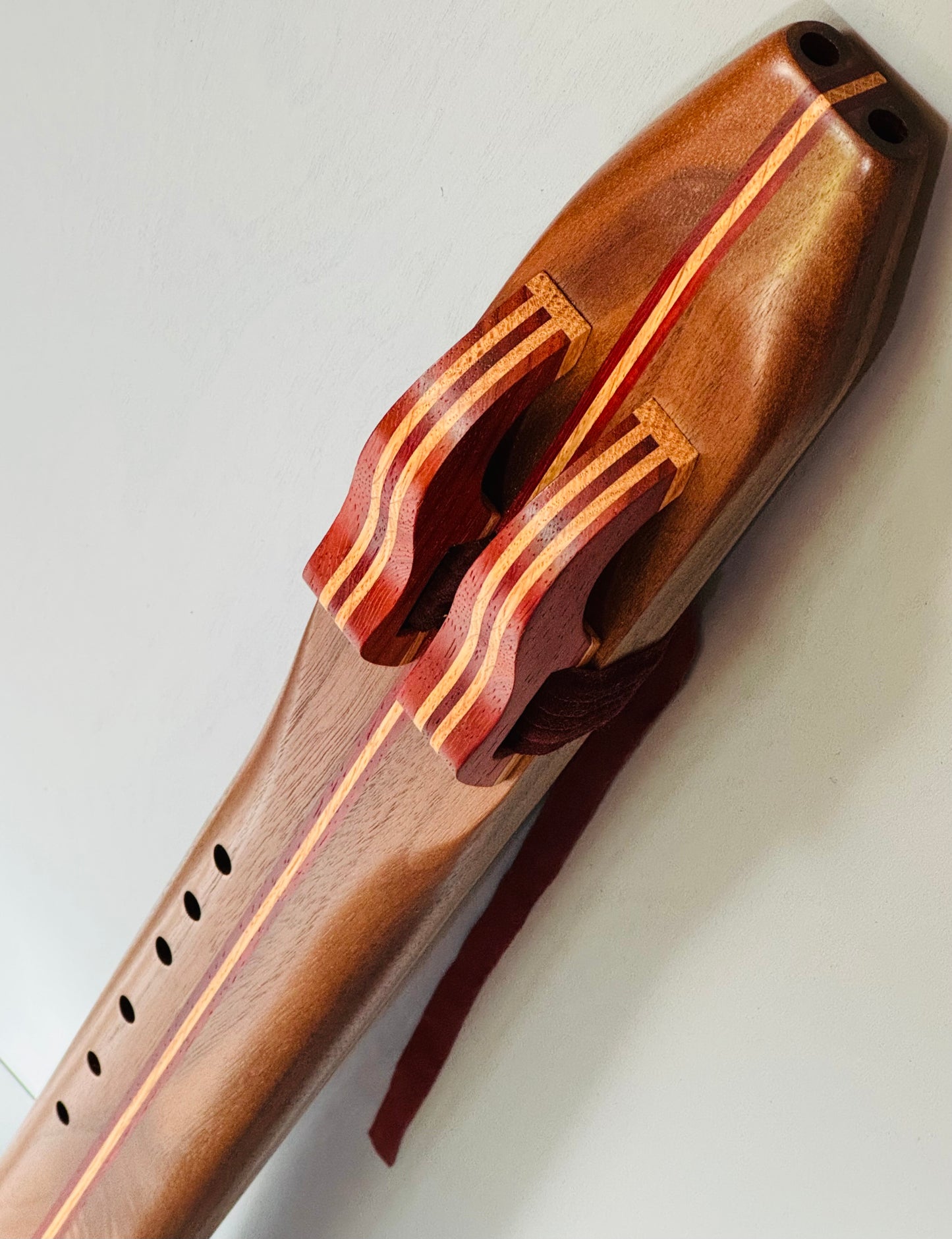 Native Americans double flute Walnut F# 440Hz