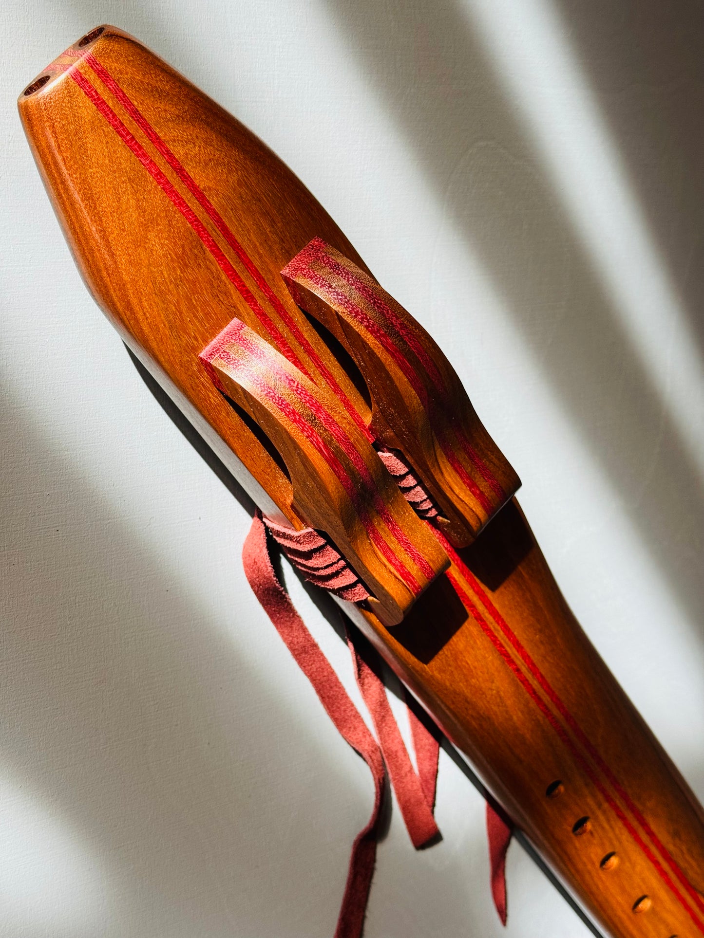 Native Americans double flute Ironwood F# 440Hz