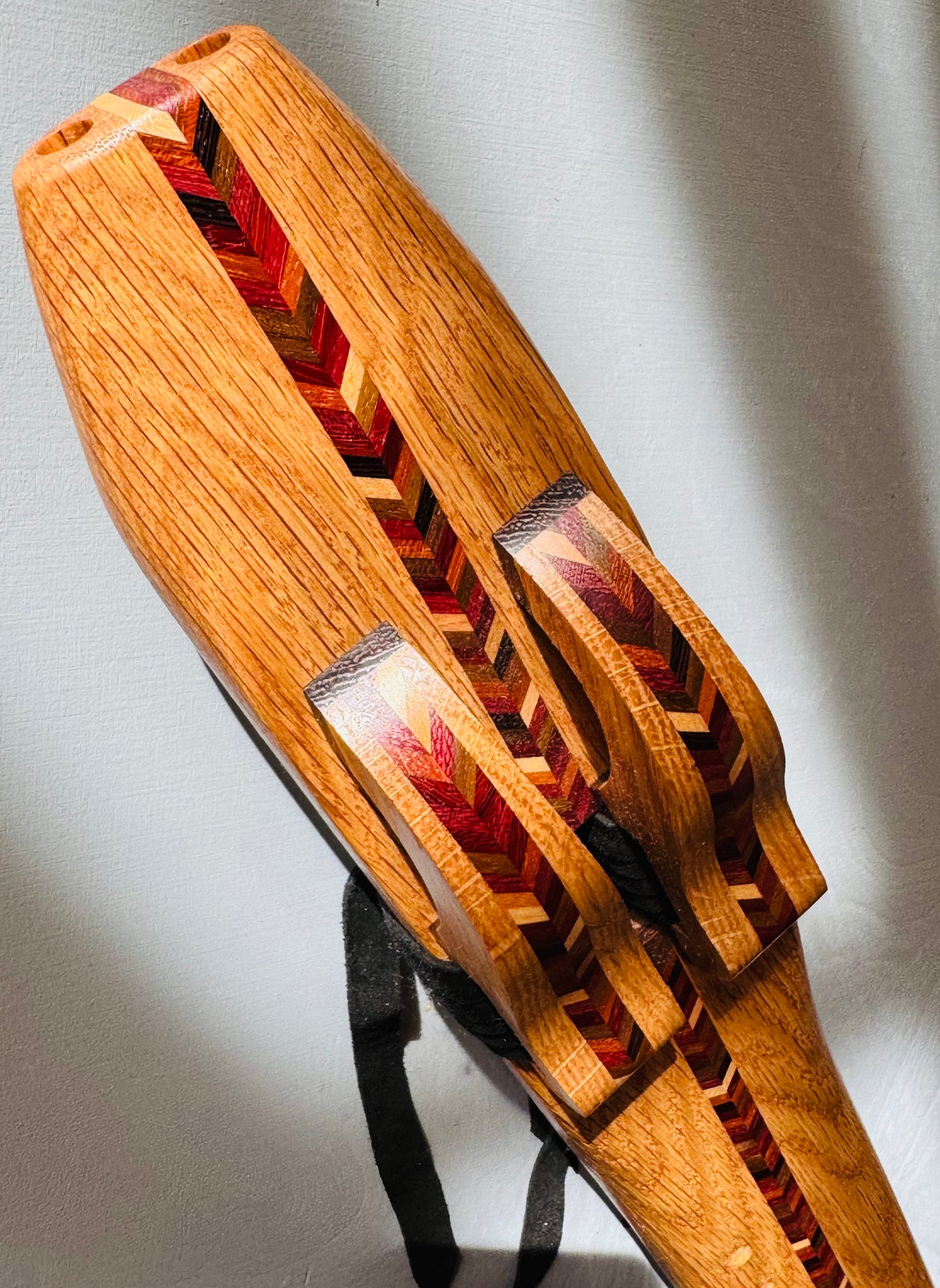 Native Americans double flute oak F# 440Hz
