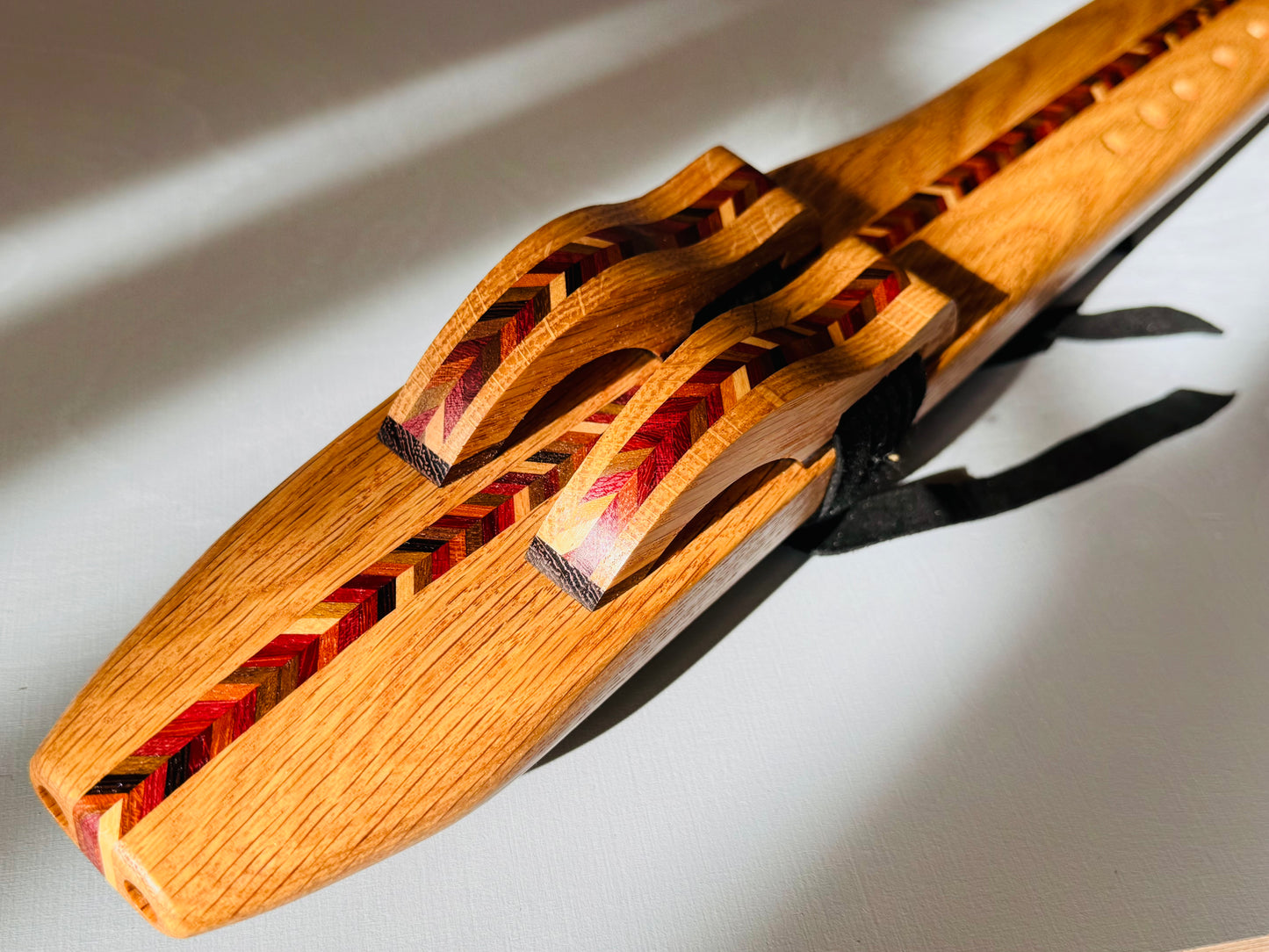 Native Americans double flute oak F# 440Hz