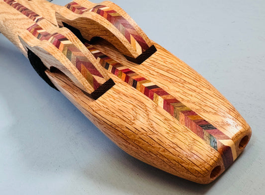 Native American double flute oak F# 440Hz