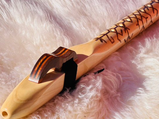 Native American style bass flute Chestnut B 440Hz