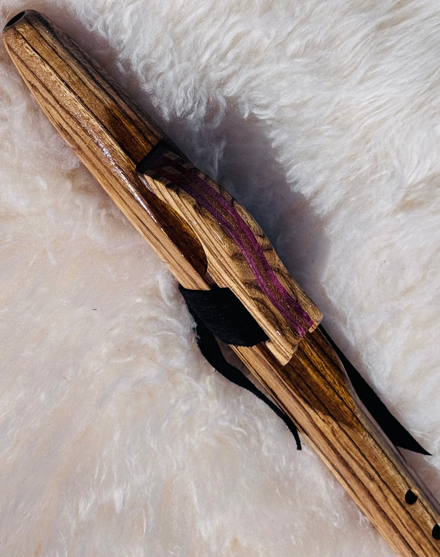 Native American style flute Zebrano G 432Hz