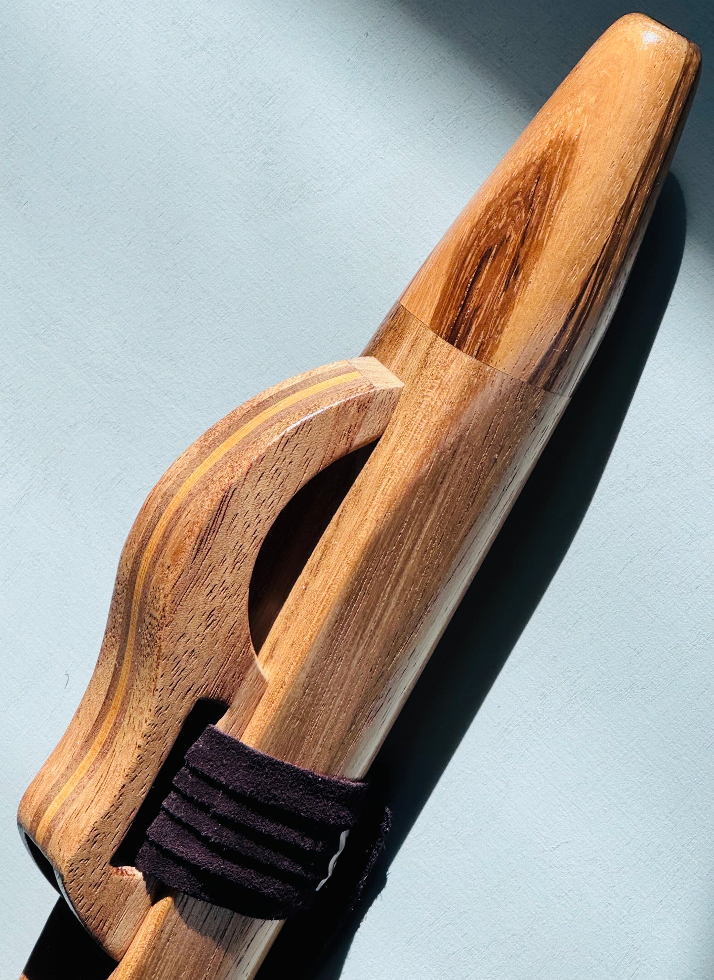 Native American style flute Teak&zebrano A 432Hz
