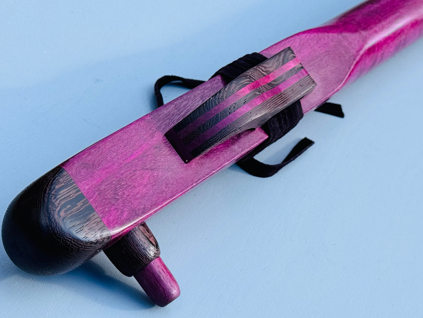 Native American style bass flute Purple heart low A 440Hz