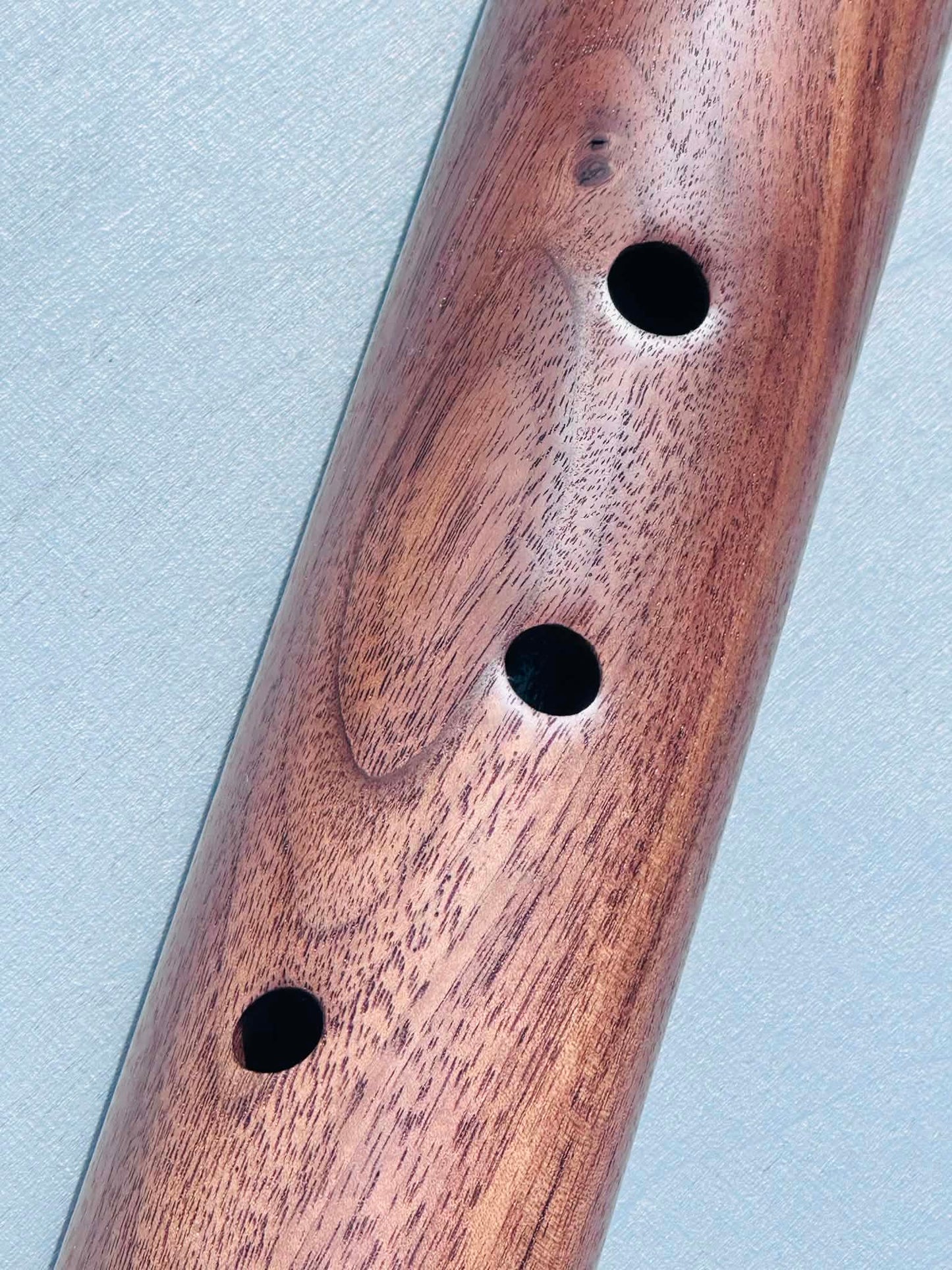 Native American style bass flute Walnut LOW G 432Hz