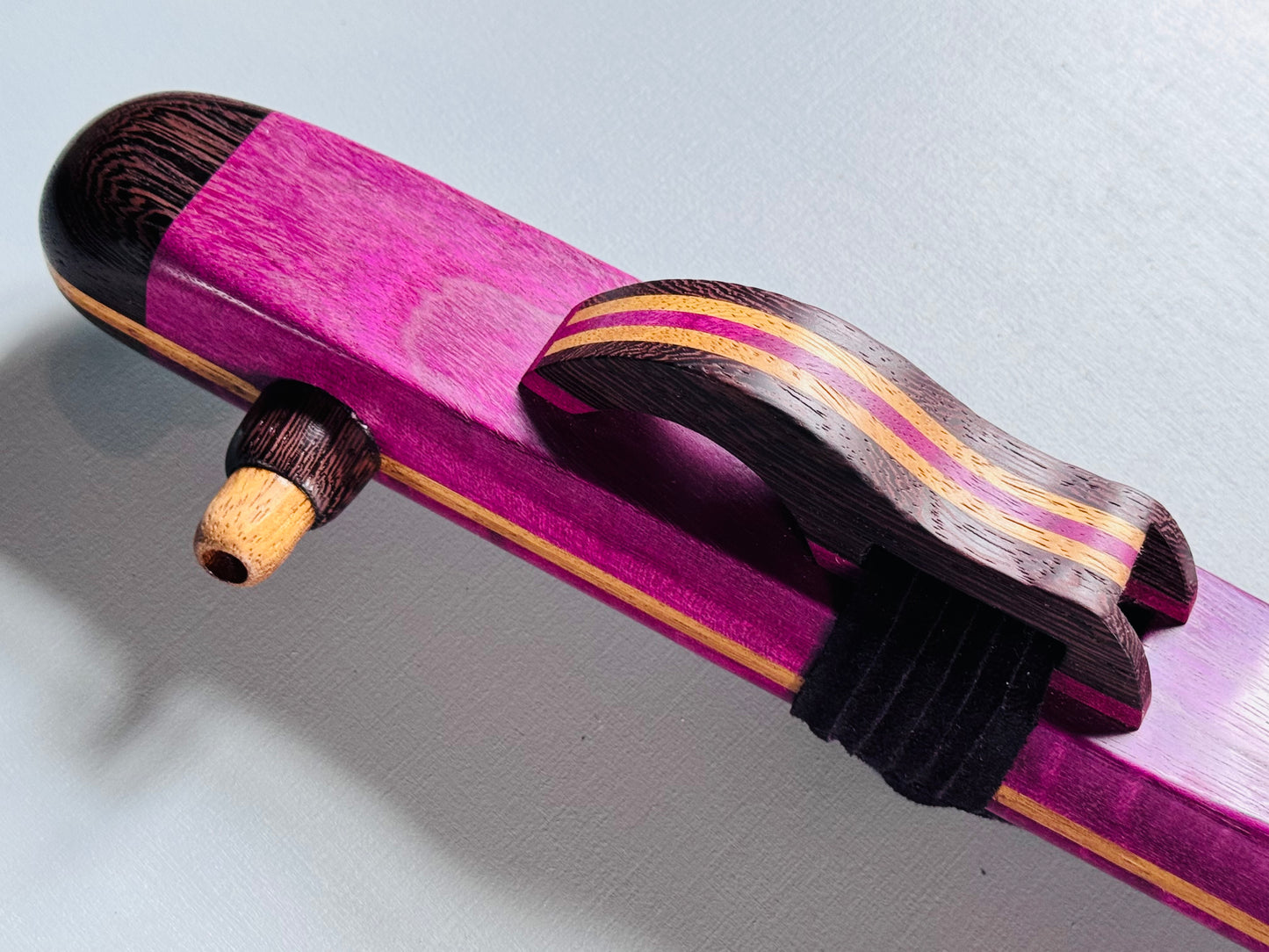 Native American style bass flute Purple heart Low A 432Hz
