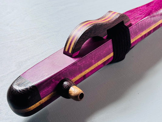 Native American style bass flute Purple heart Low A 432Hz
