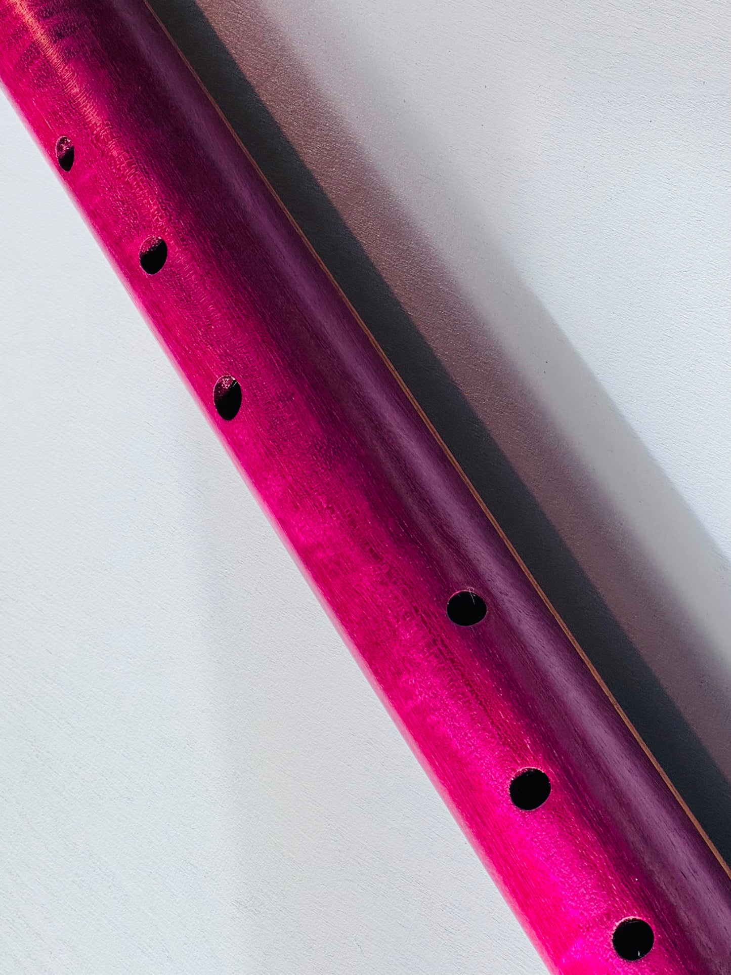Native American style bass flute Purple heart FOR LEFT HAND low A 432Hz