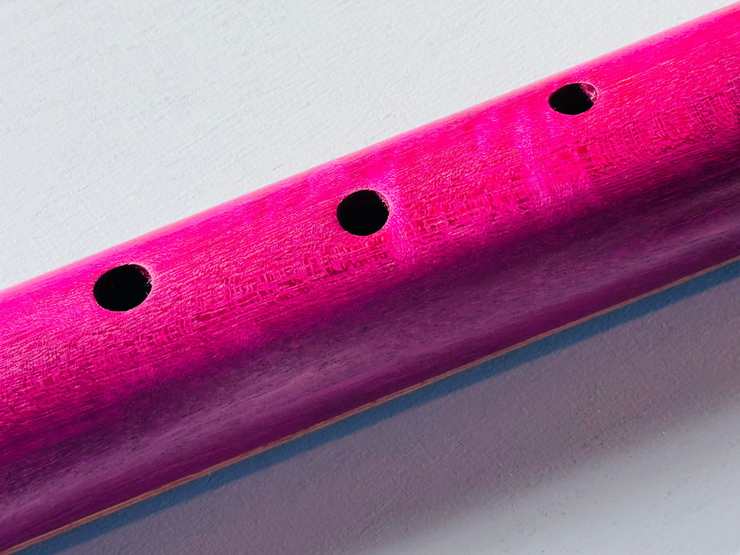 Native American style bass flute Purple heart FOR LEFT HAND low A 432Hz