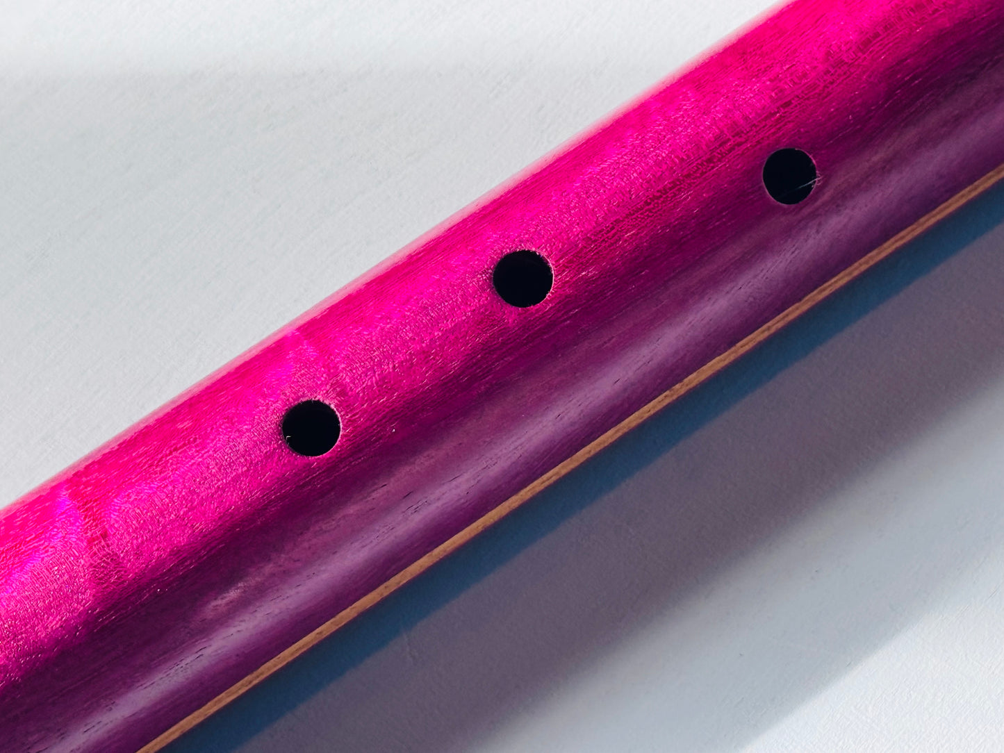 Native American style bass flute Purple heart FOR LEFT HAND low A 432Hz