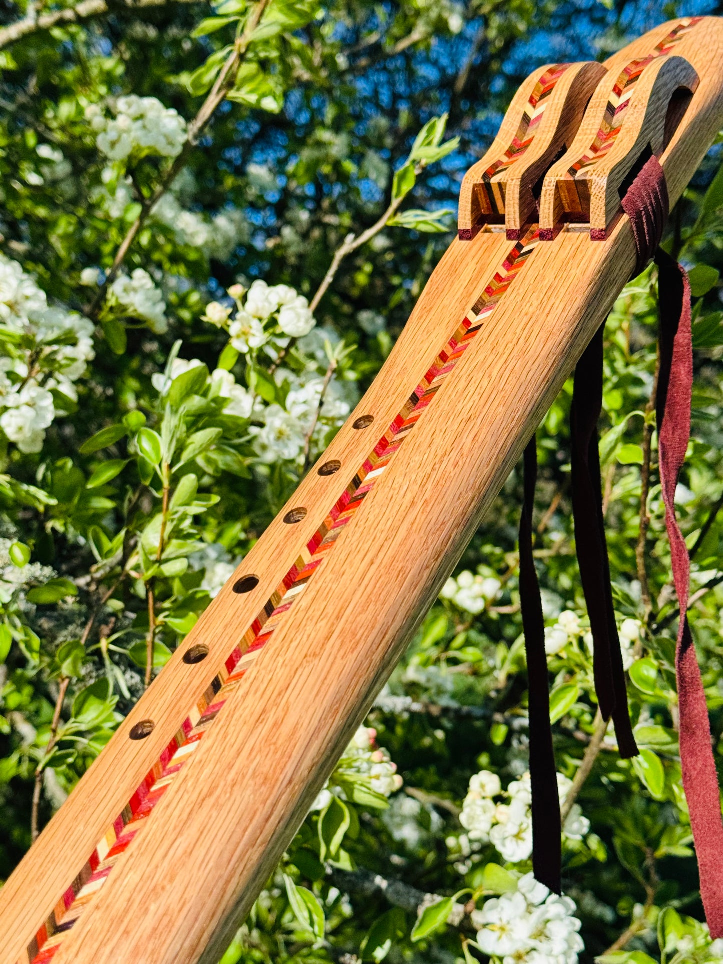 Native Americans double flute oak G 432Hz