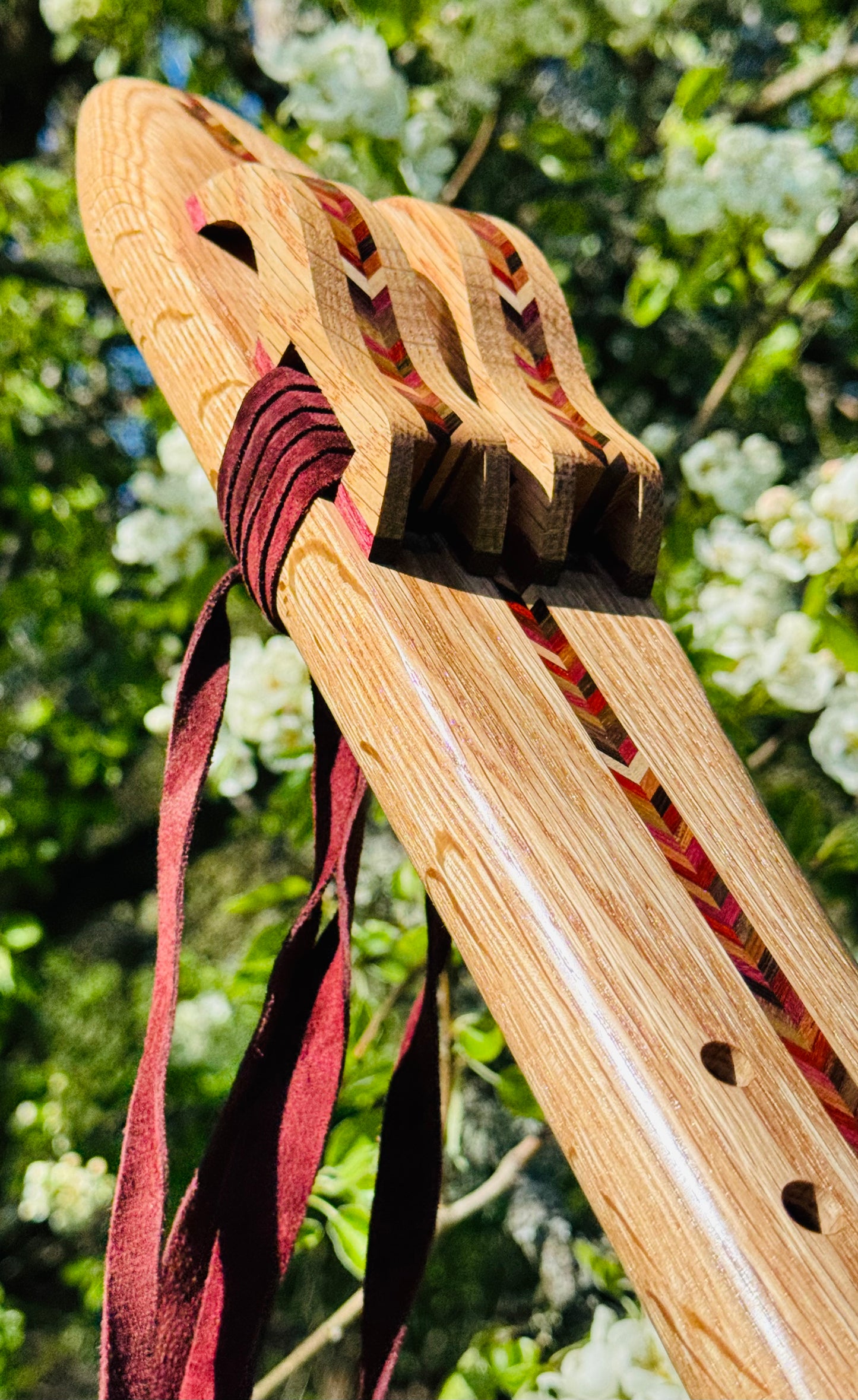 Native Americans double flute oak G 432Hz