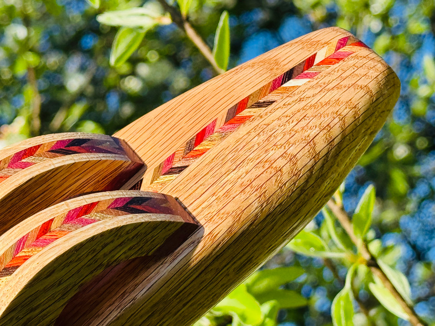 Native Americans double flute oak G 432Hz
