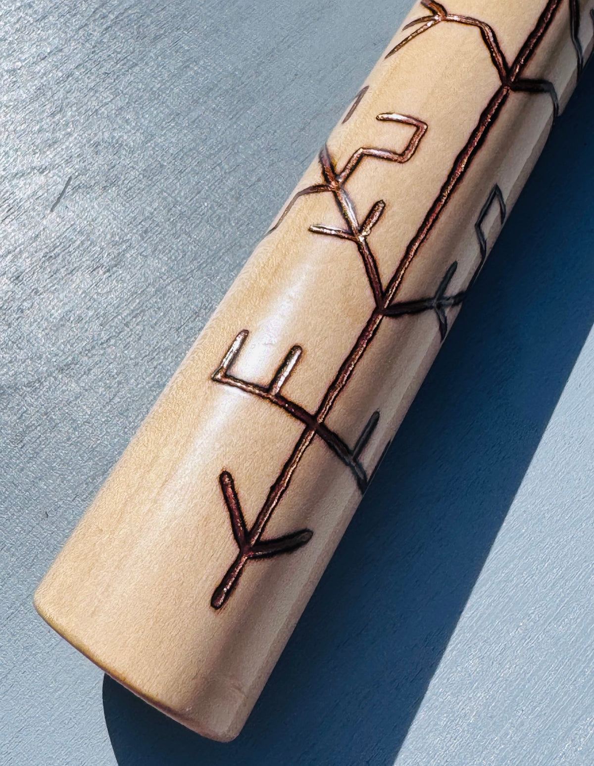 Native American style bass flute Maple B 440 Hz