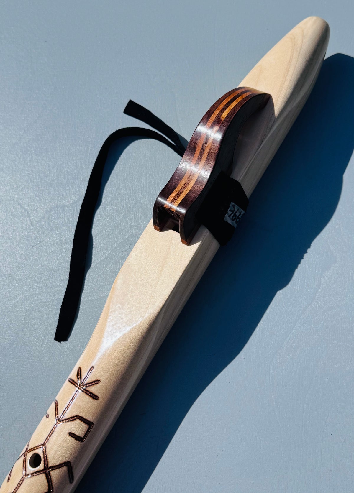 Native American style bass flute Maple B 440 Hz