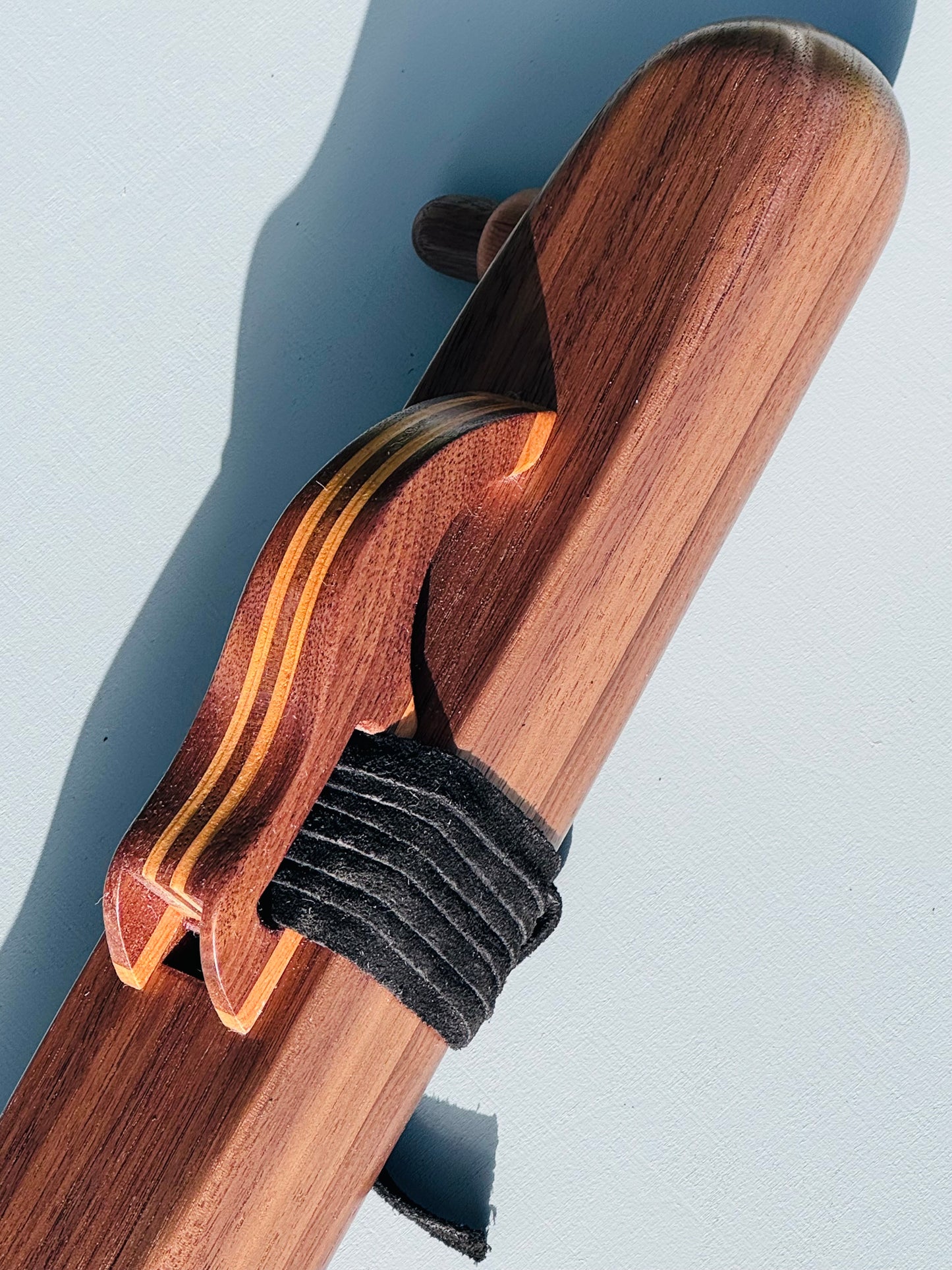 Native American style bass flute Walnut LOW G440Hz